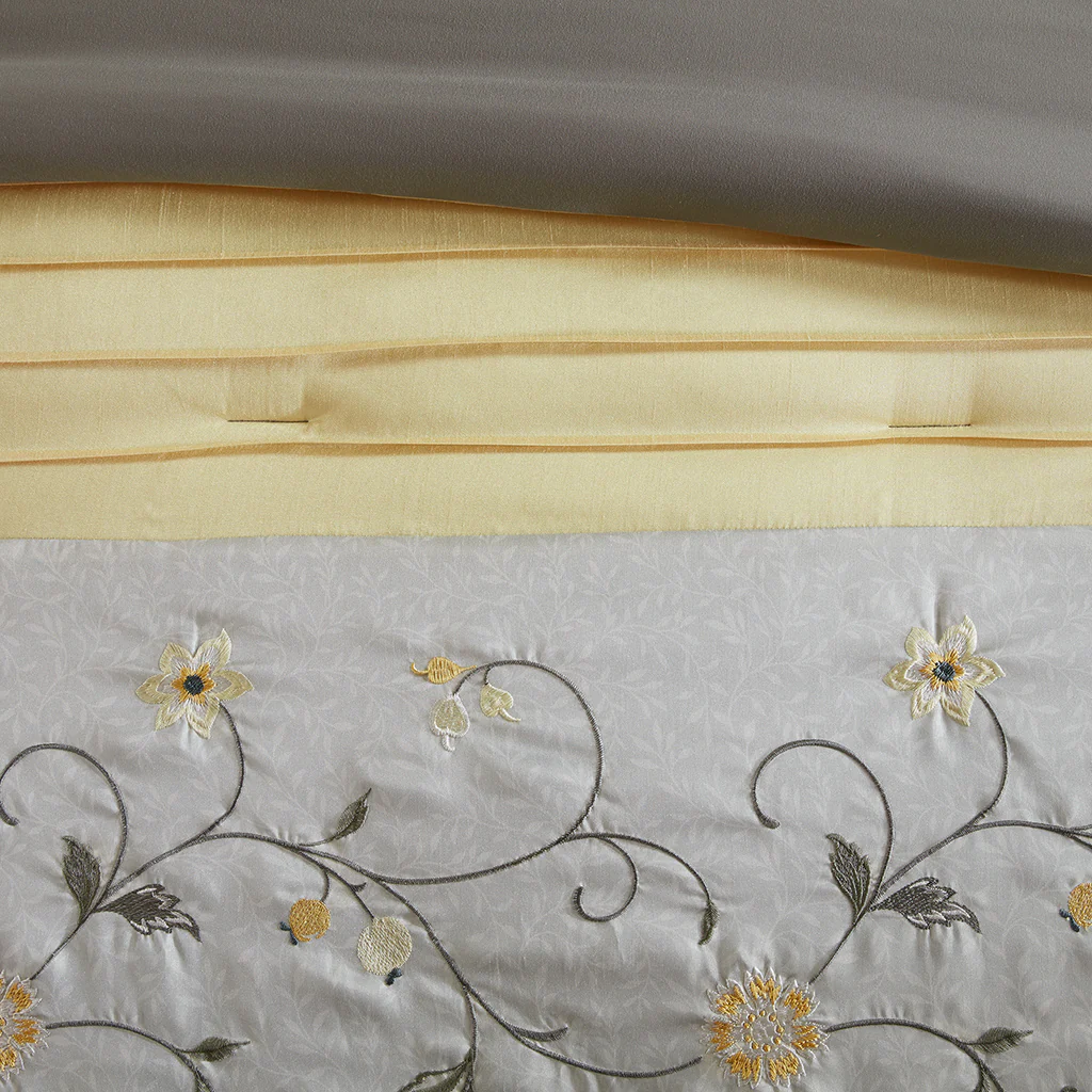 Serene Embroidered 7-Piece Comforter Set - Image 17