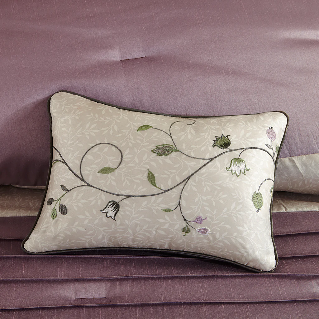 Serene Embroidered 7-Piece Comforter Set - Image 18
