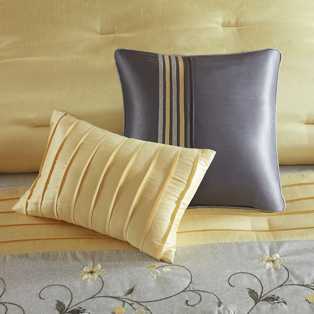 Serene Embroidered 7-Piece Comforter Set - Image 36