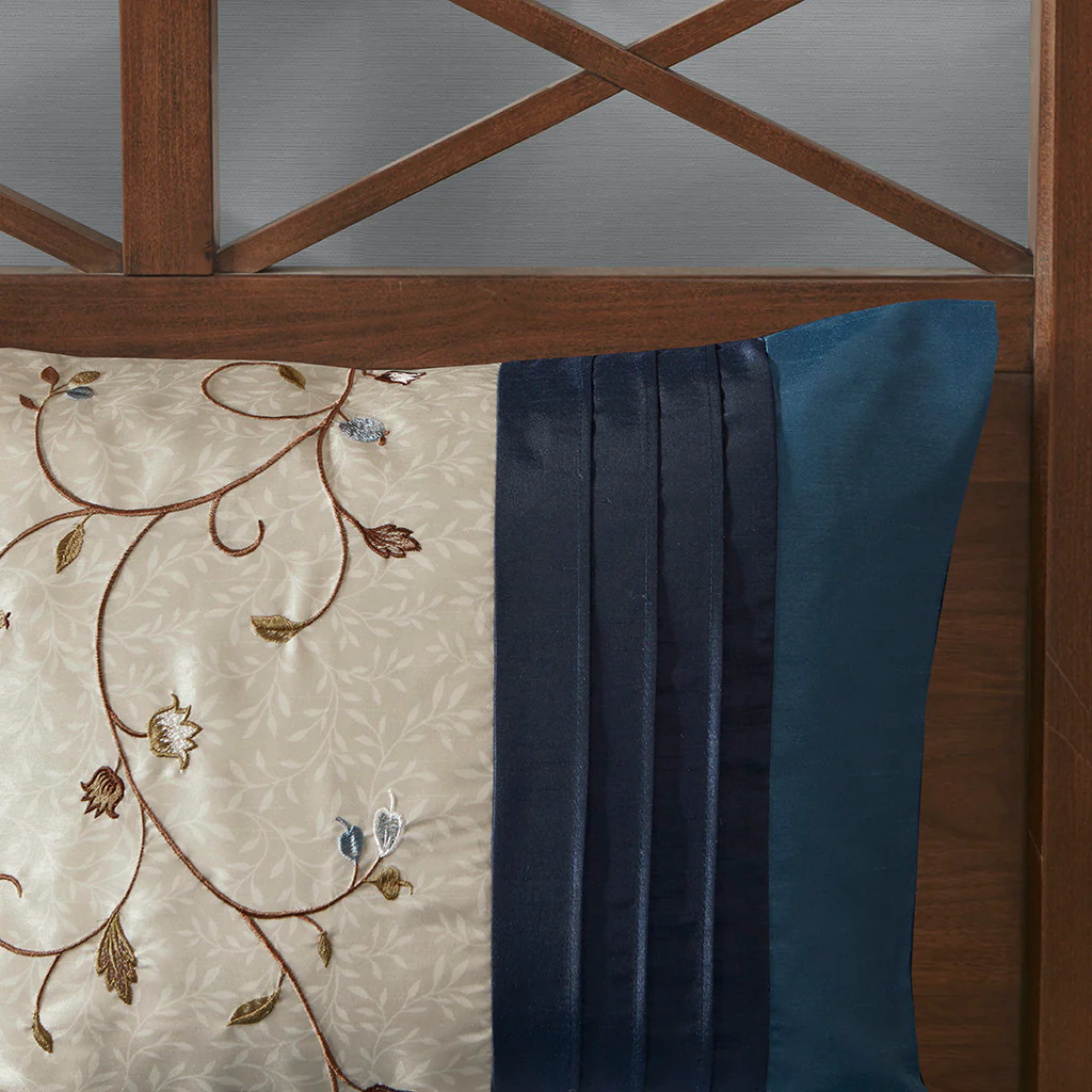 Serene Embroidered 7-Piece Comforter Set - Image 52