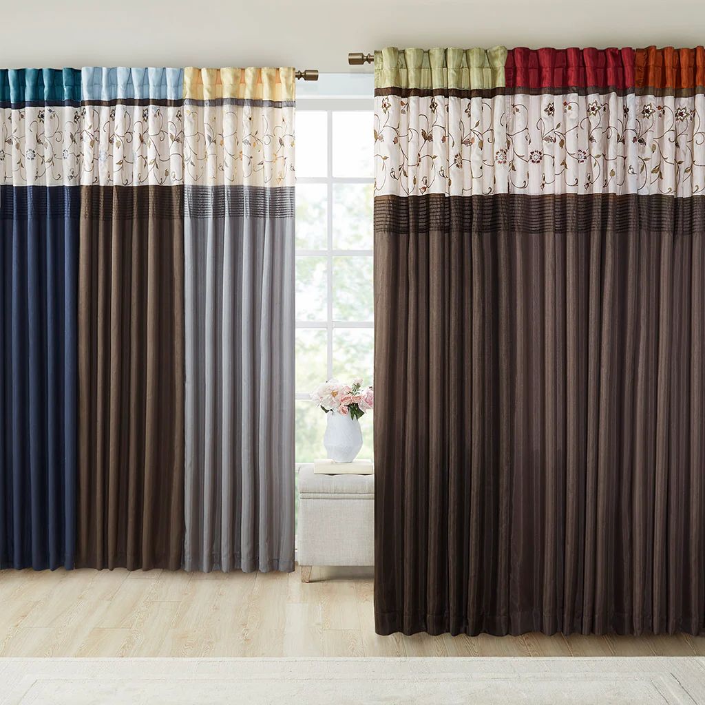 Serene Embroidered Curtain Panel - Image 33
