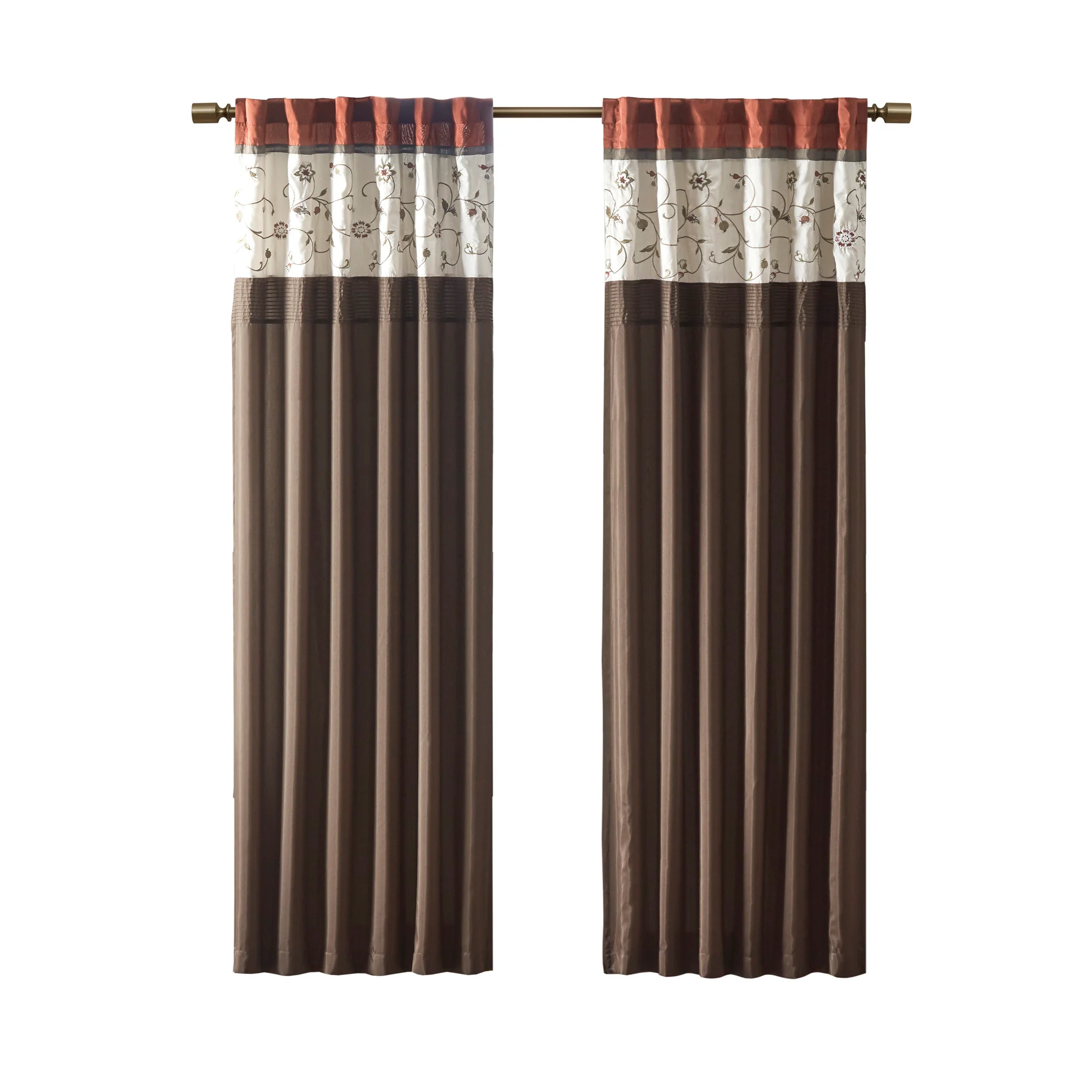 Serene Embroidered Curtain Panel - Image 9