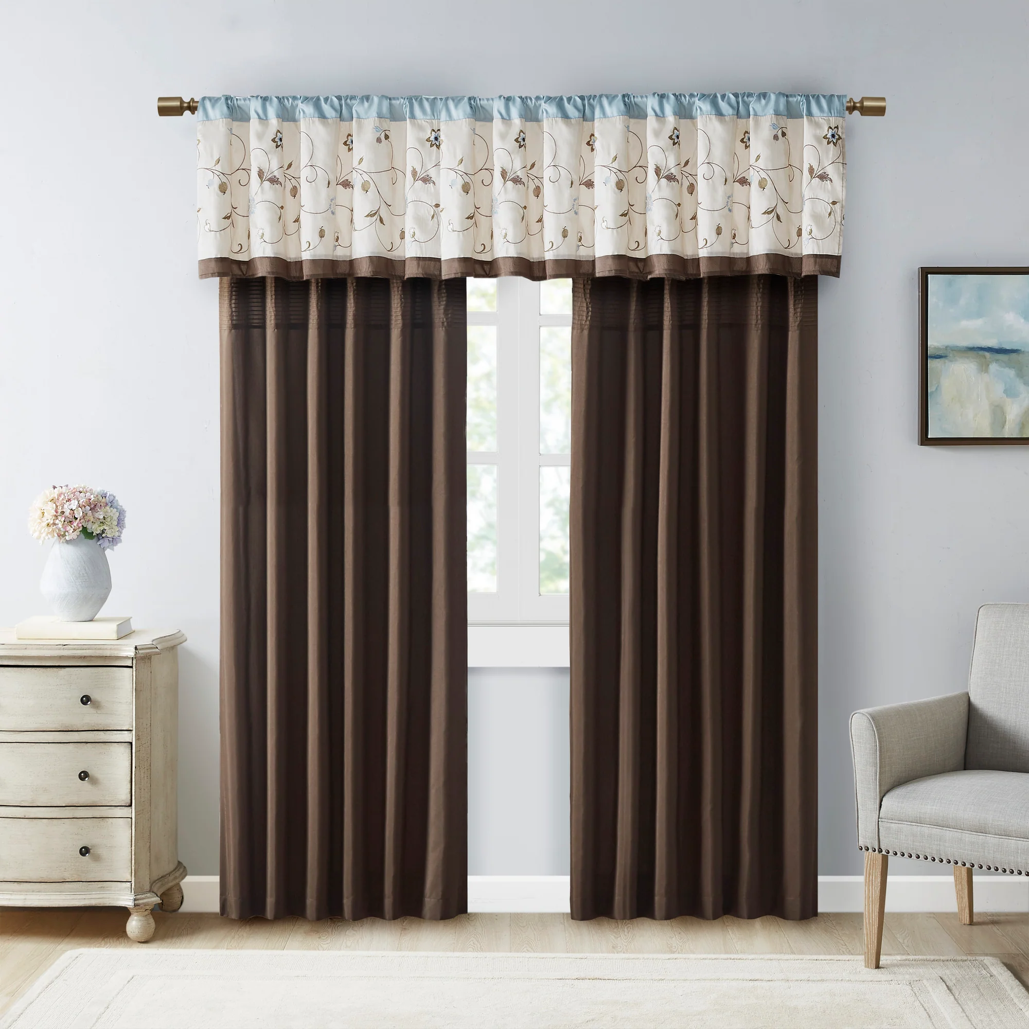 Serene Embroidered Window Valance - Image 9