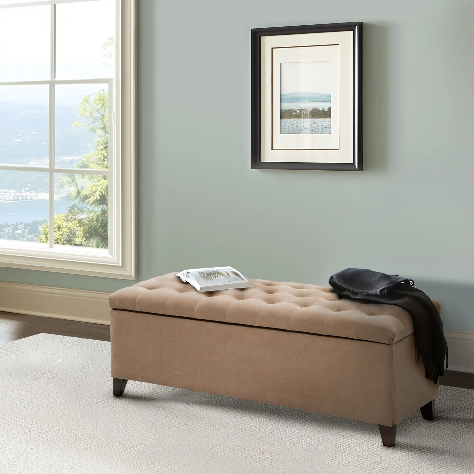 Shandra Tufted Top Upholstered Storage Bench - Image 57