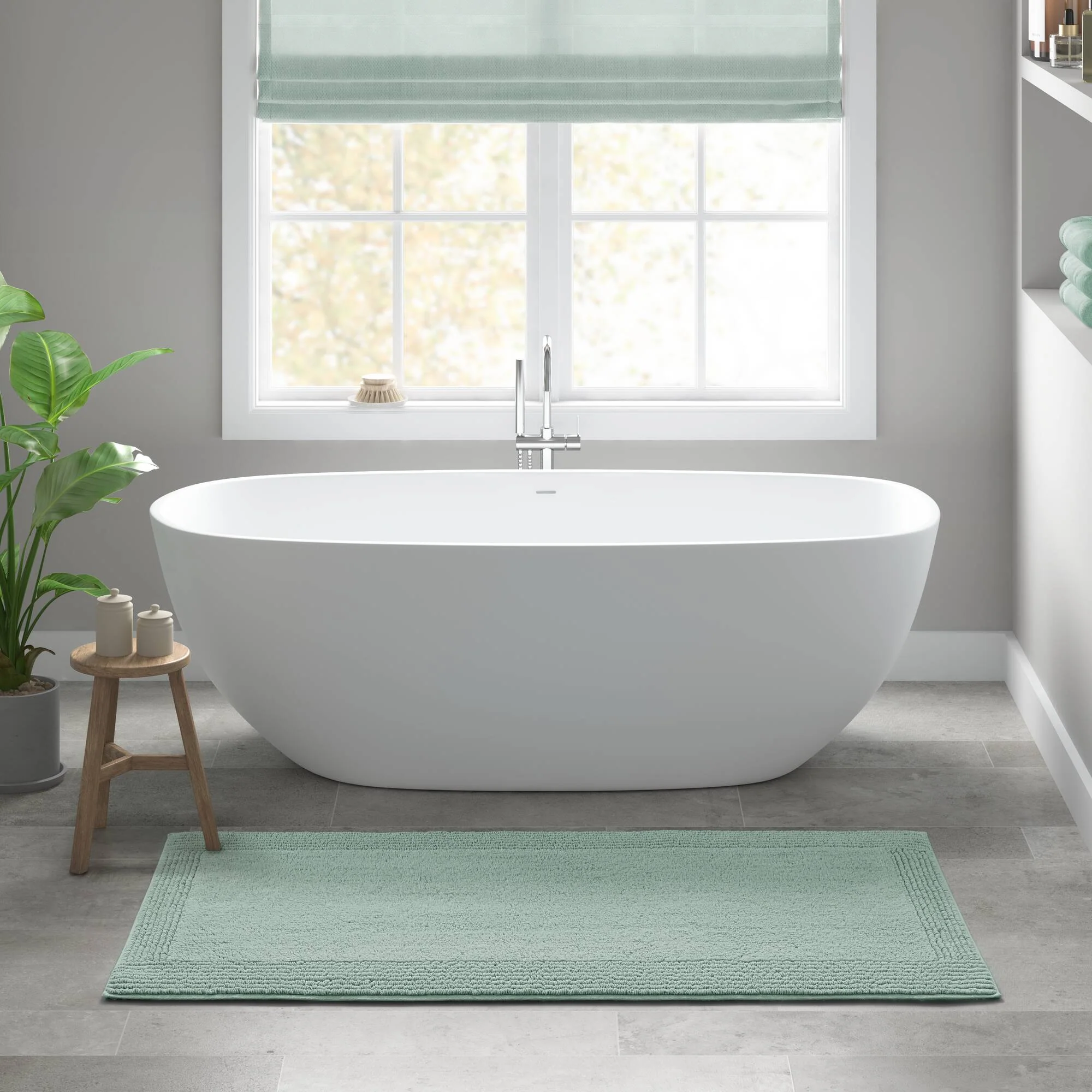 Splendor 100% Cotton Tufted 3000 GSM Reversible Bath Rug - Image 106