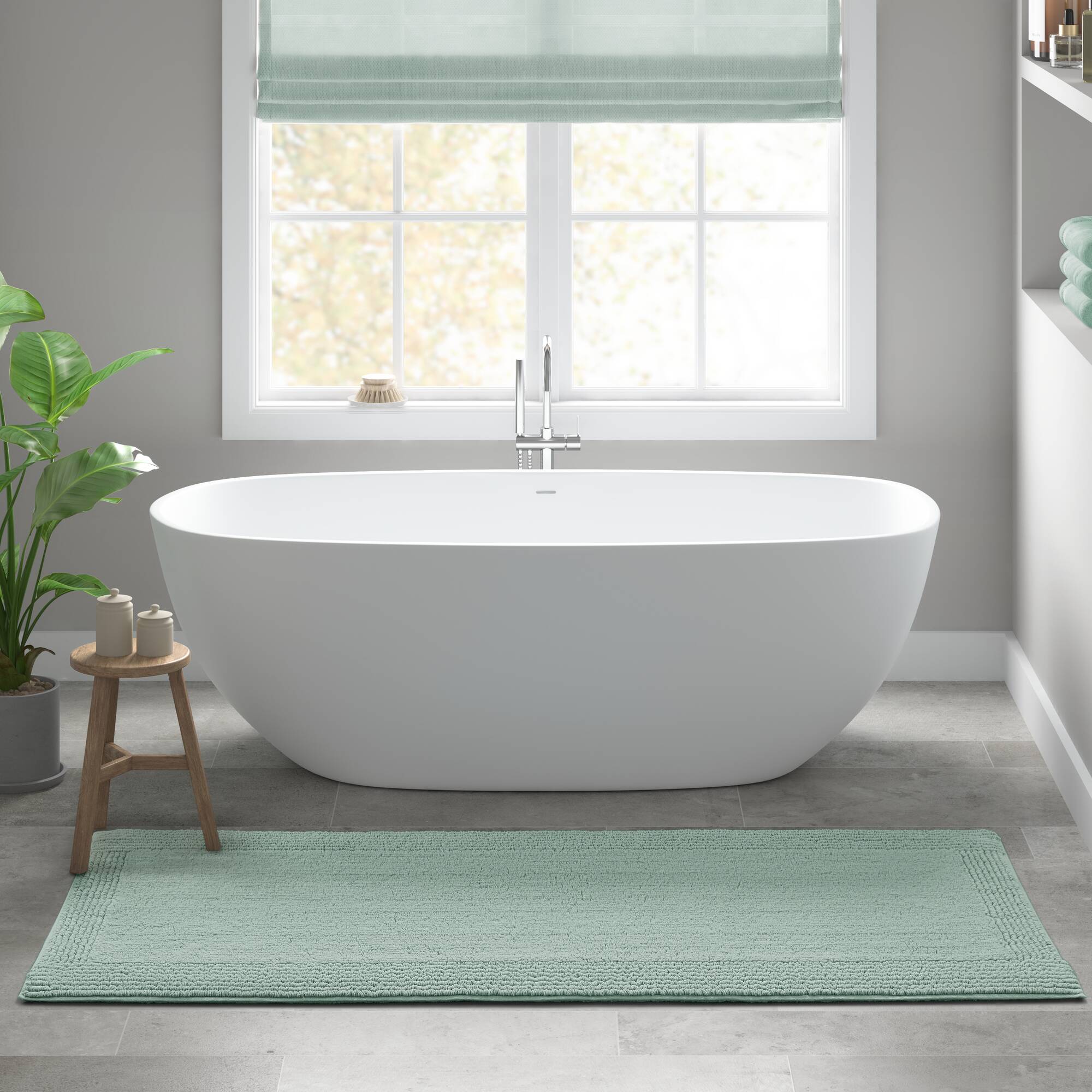 Splendor 100% Cotton Tufted 3000 GSM Reversible Bath Rug - Image 107