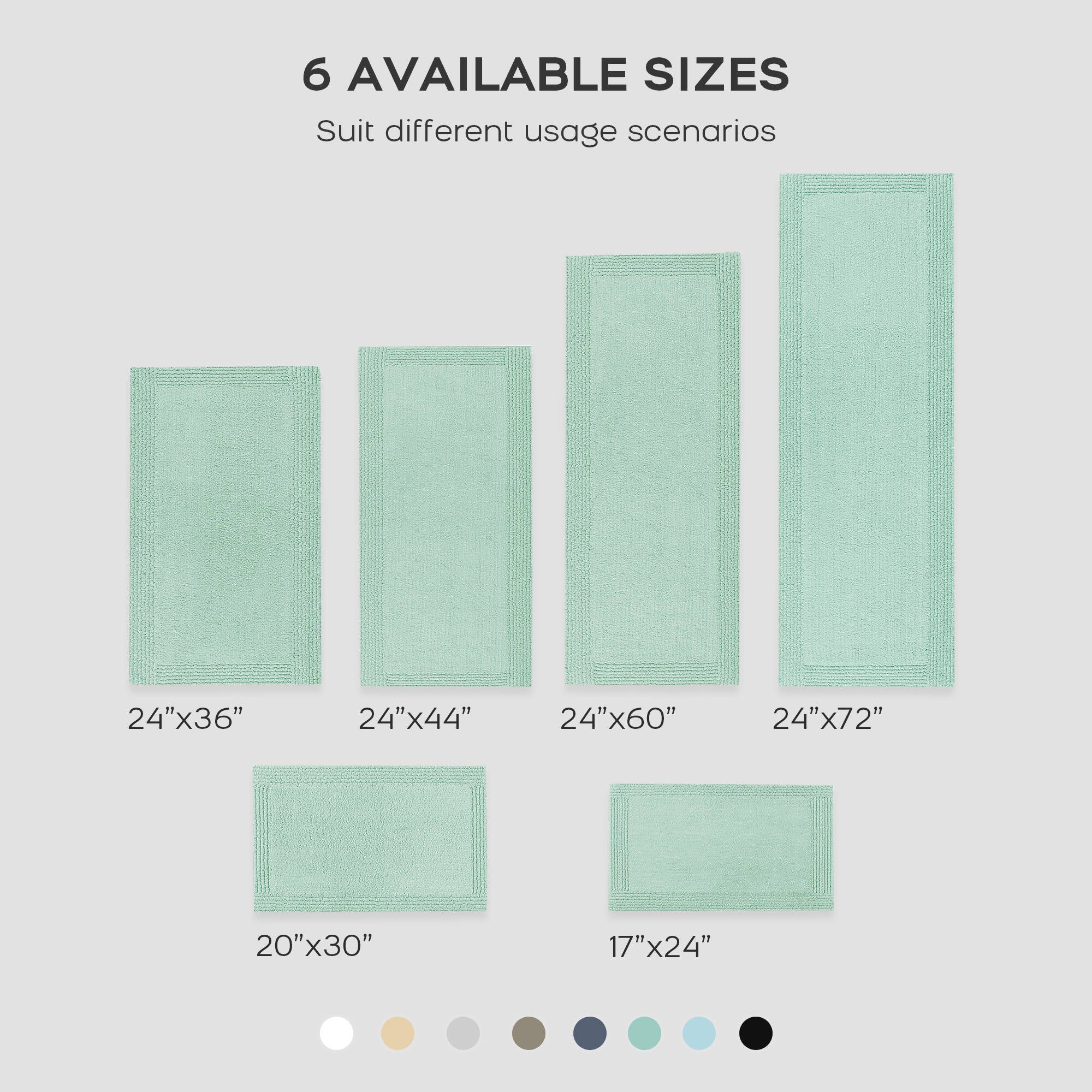Splendor 100% Cotton Tufted 3000 GSM Reversible Bath Rug - Image 146