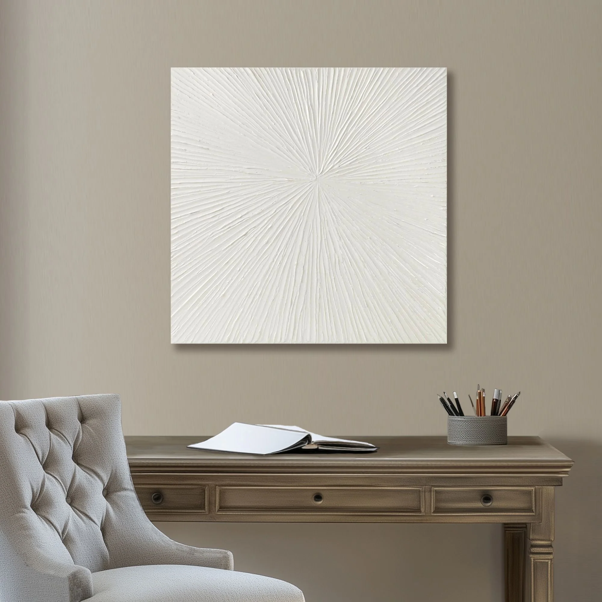 Sunburst Hand Painted Dimensional Resin Wall Art - Image 20