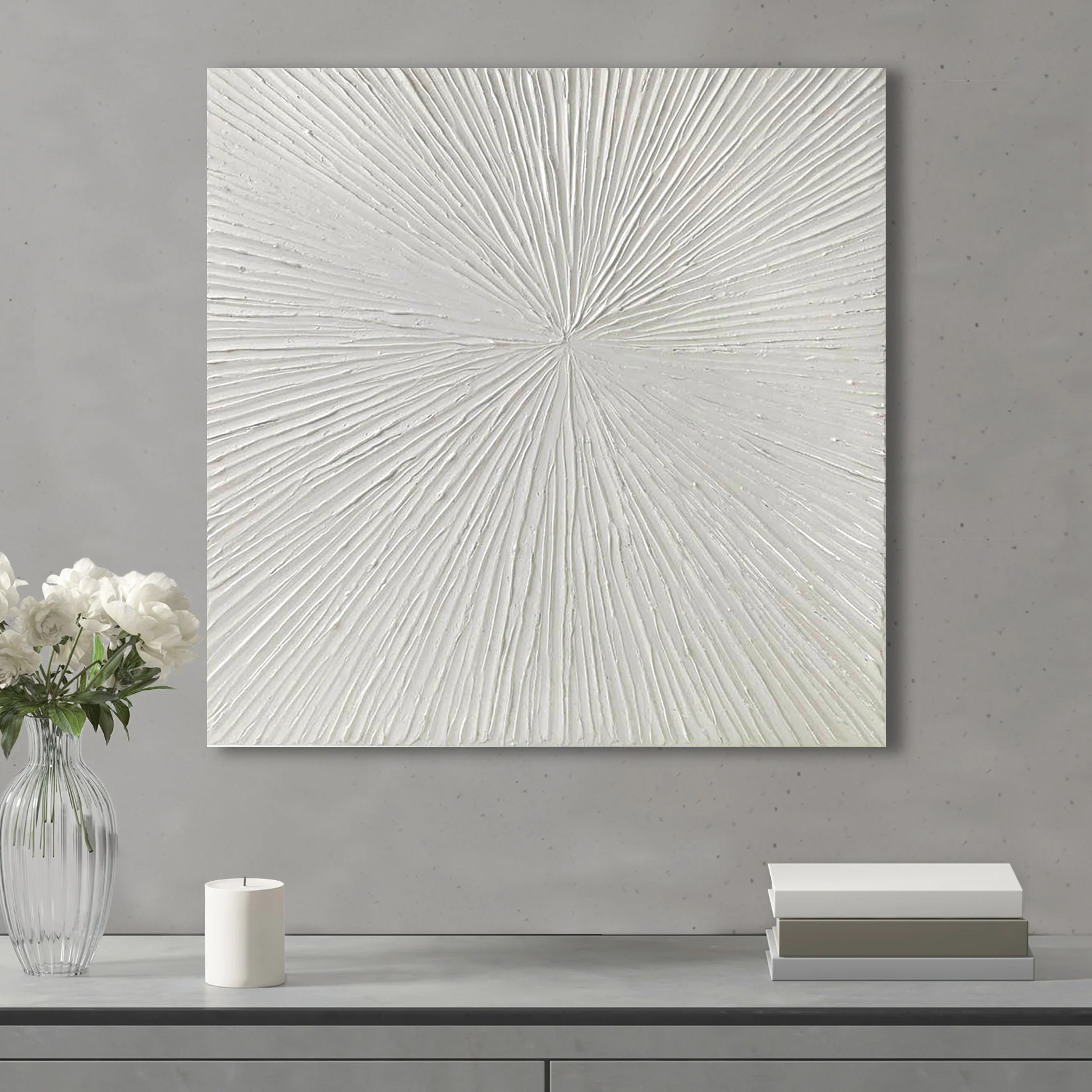 Sunburst Hand Painted Dimensional Resin Wall Art - Image 21