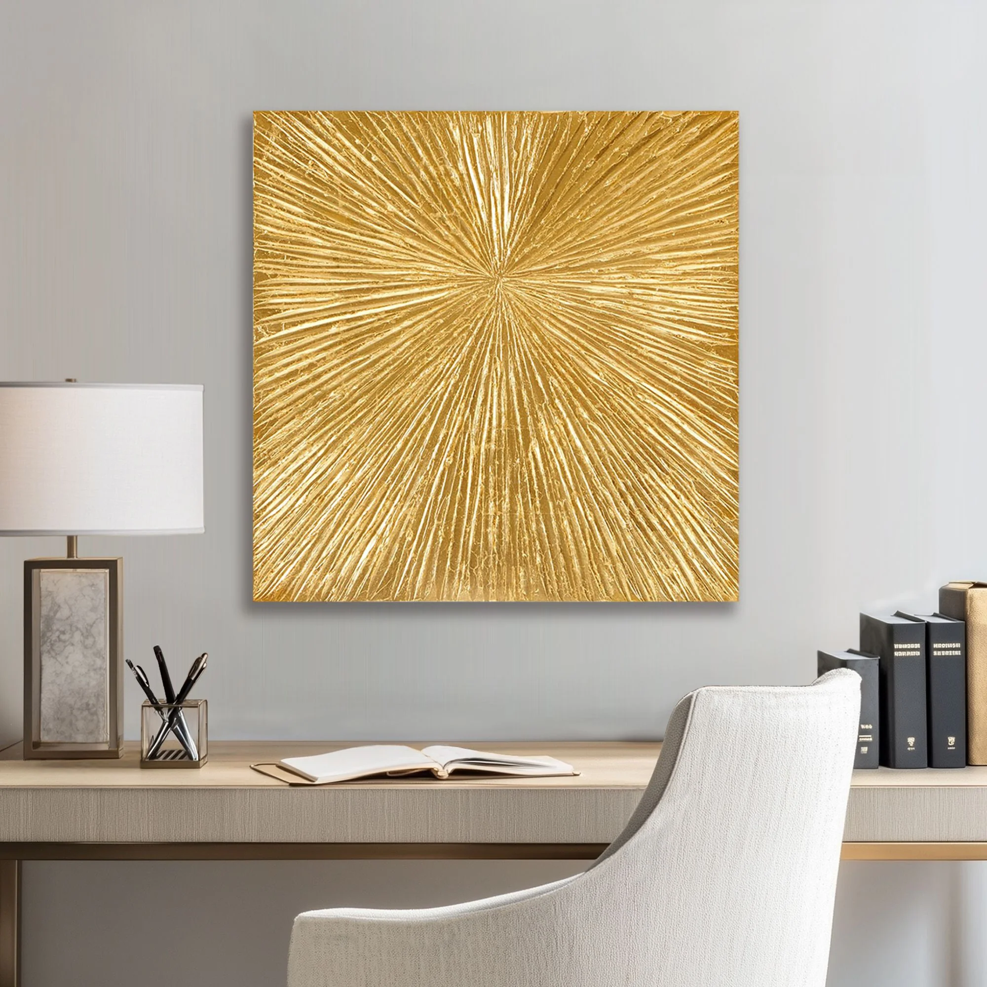 Sunburst Hand Painted Dimensional Resin Wall Art - Image 29