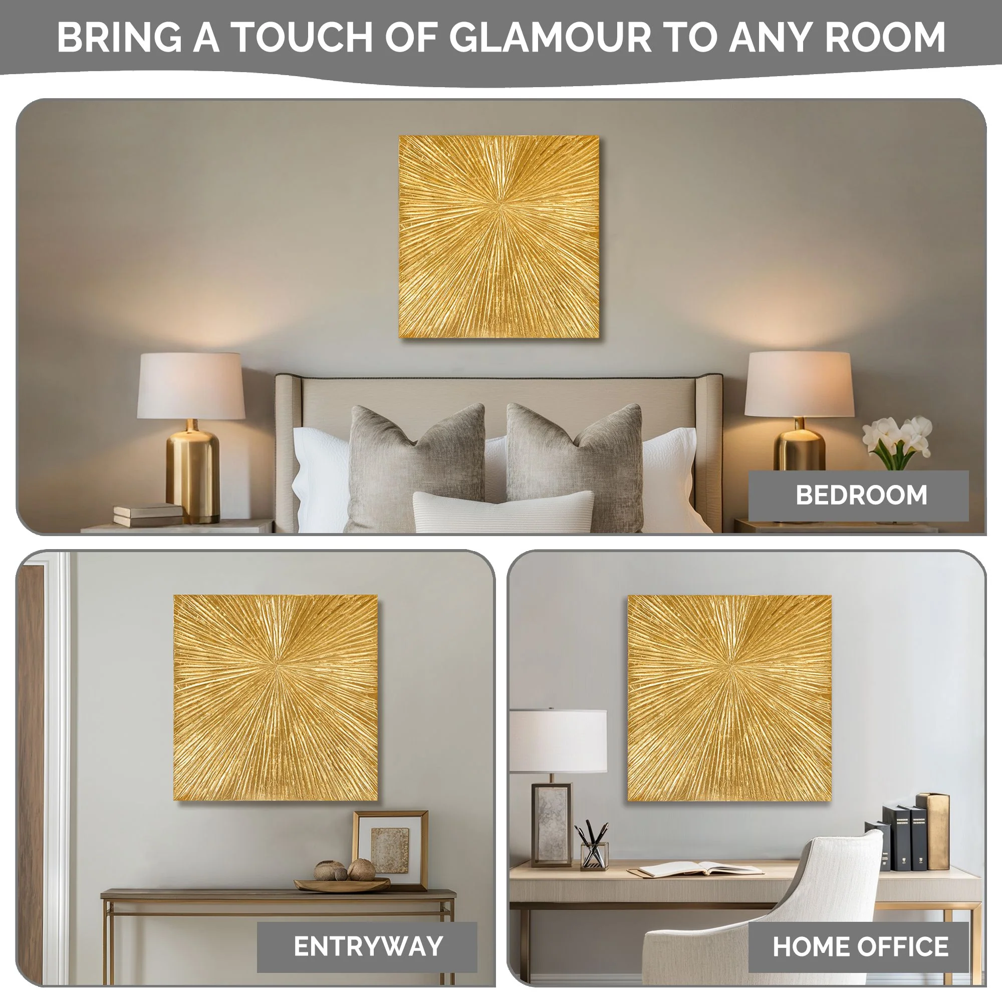 Sunburst Hand Painted Dimensional Resin Wall Art - Image 36
