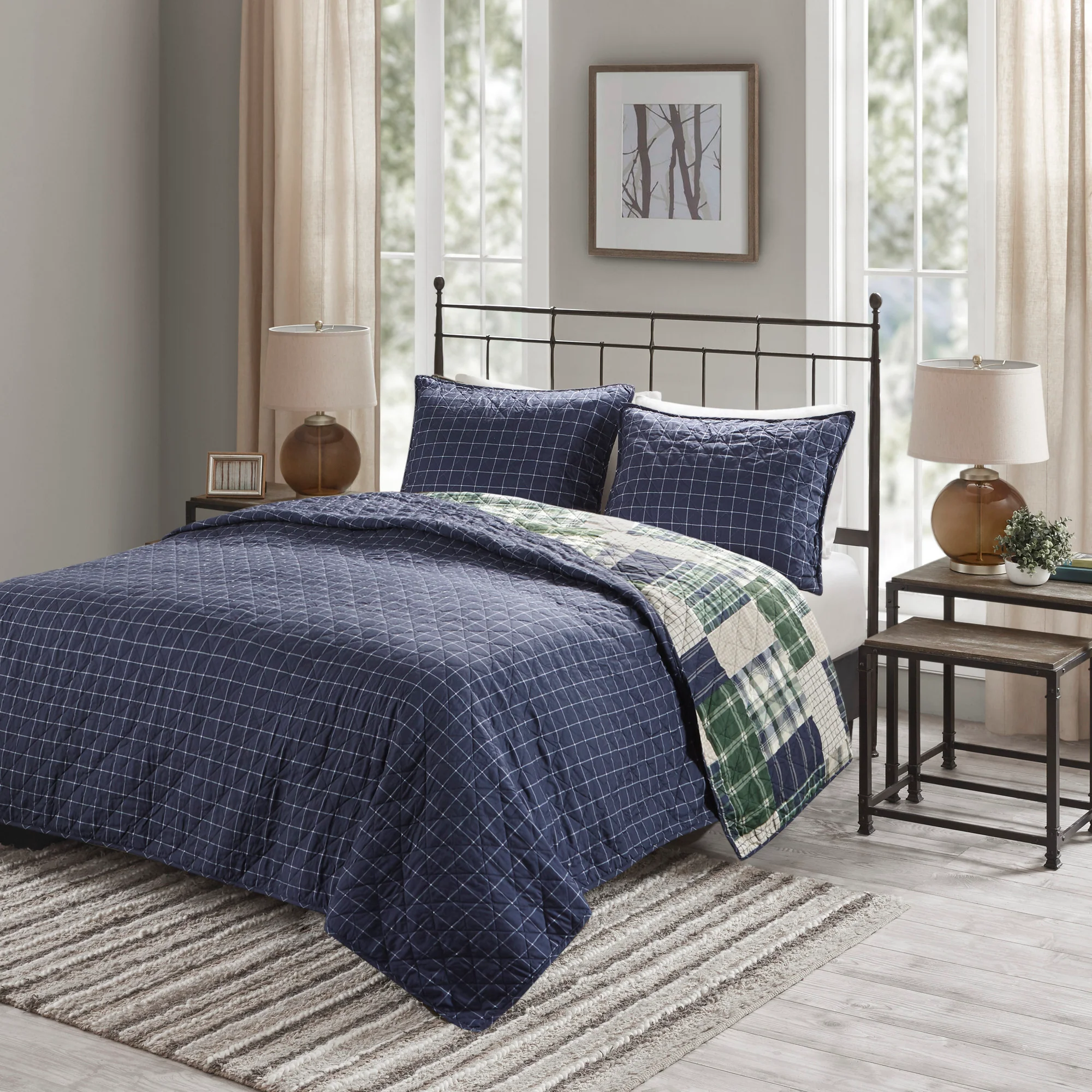 Timber 3-Piece Reversible Printed Quilt Set - Image 17
