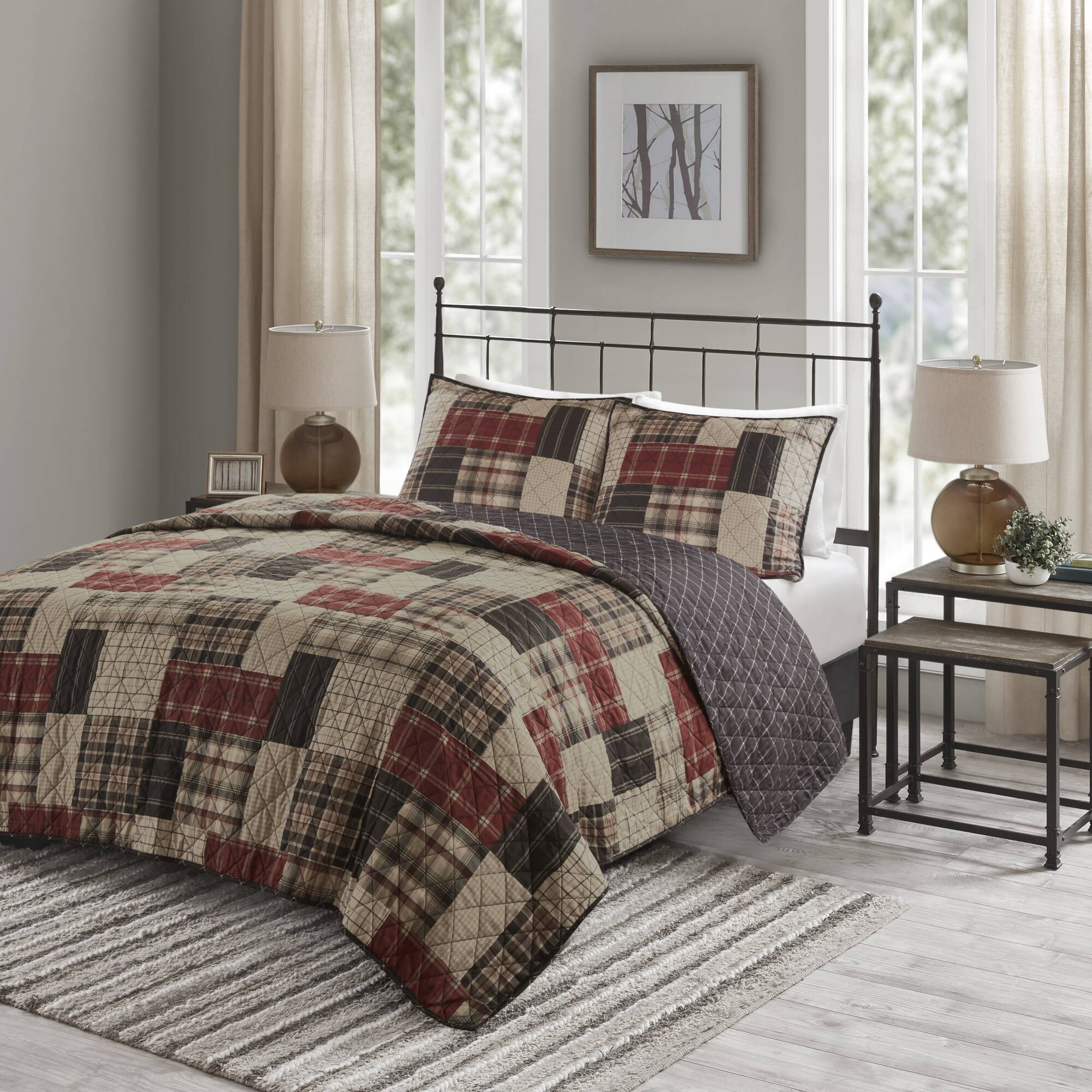Timber 3-Piece Reversible Printed Quilt Set - Image 33