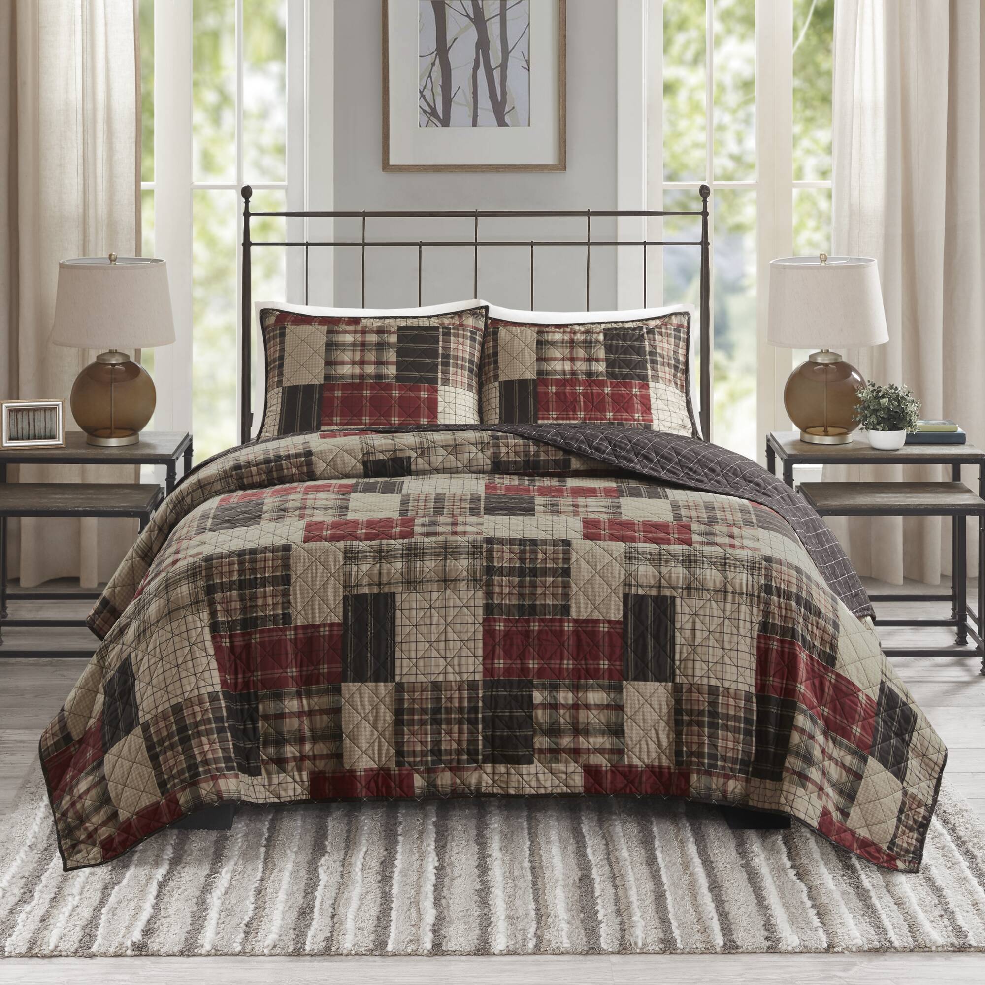 Timber 3-Piece Reversible Printed Quilt Set - Image 35