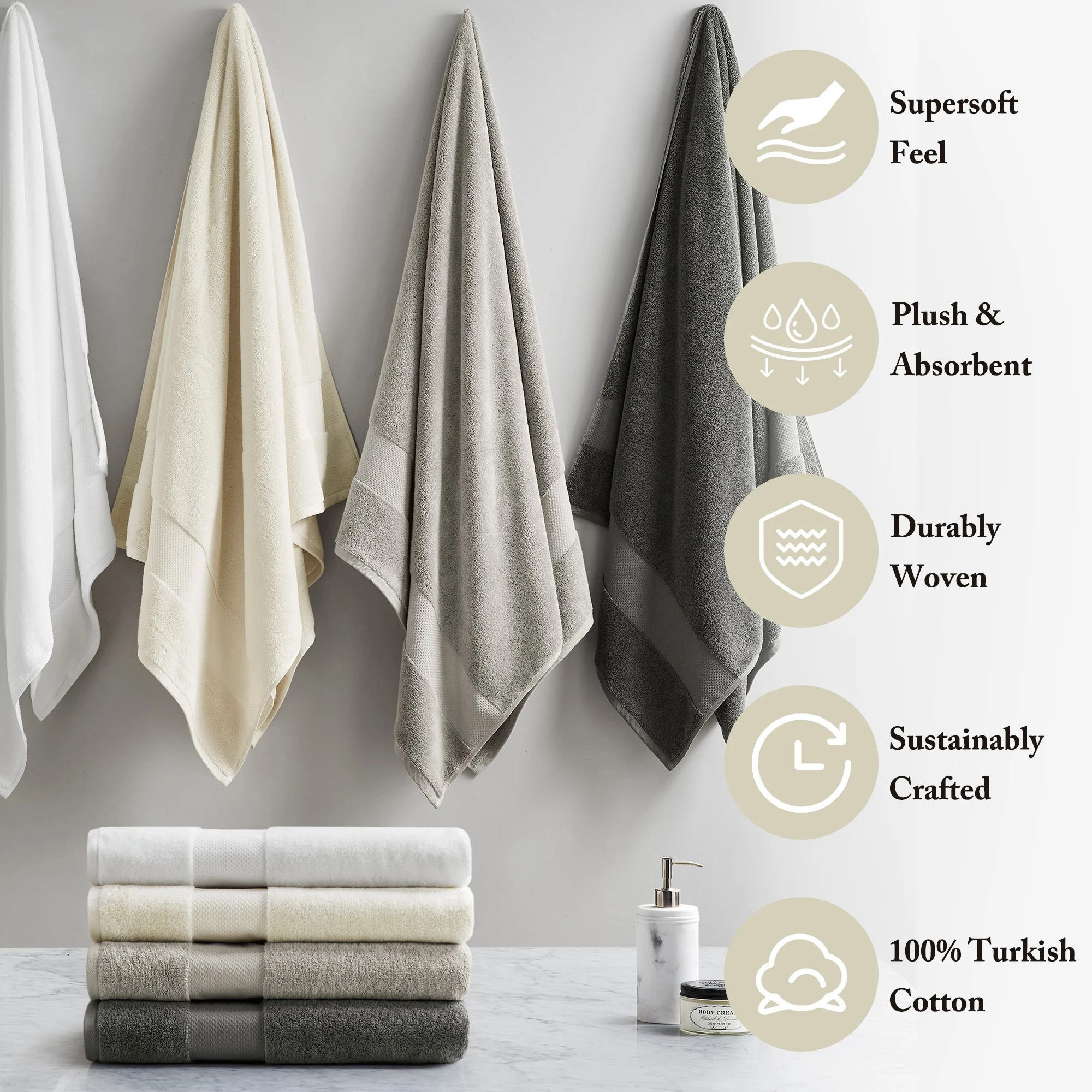 Turkish 100% Cotton Bath Sheet 2-Piece Set - Image 52
