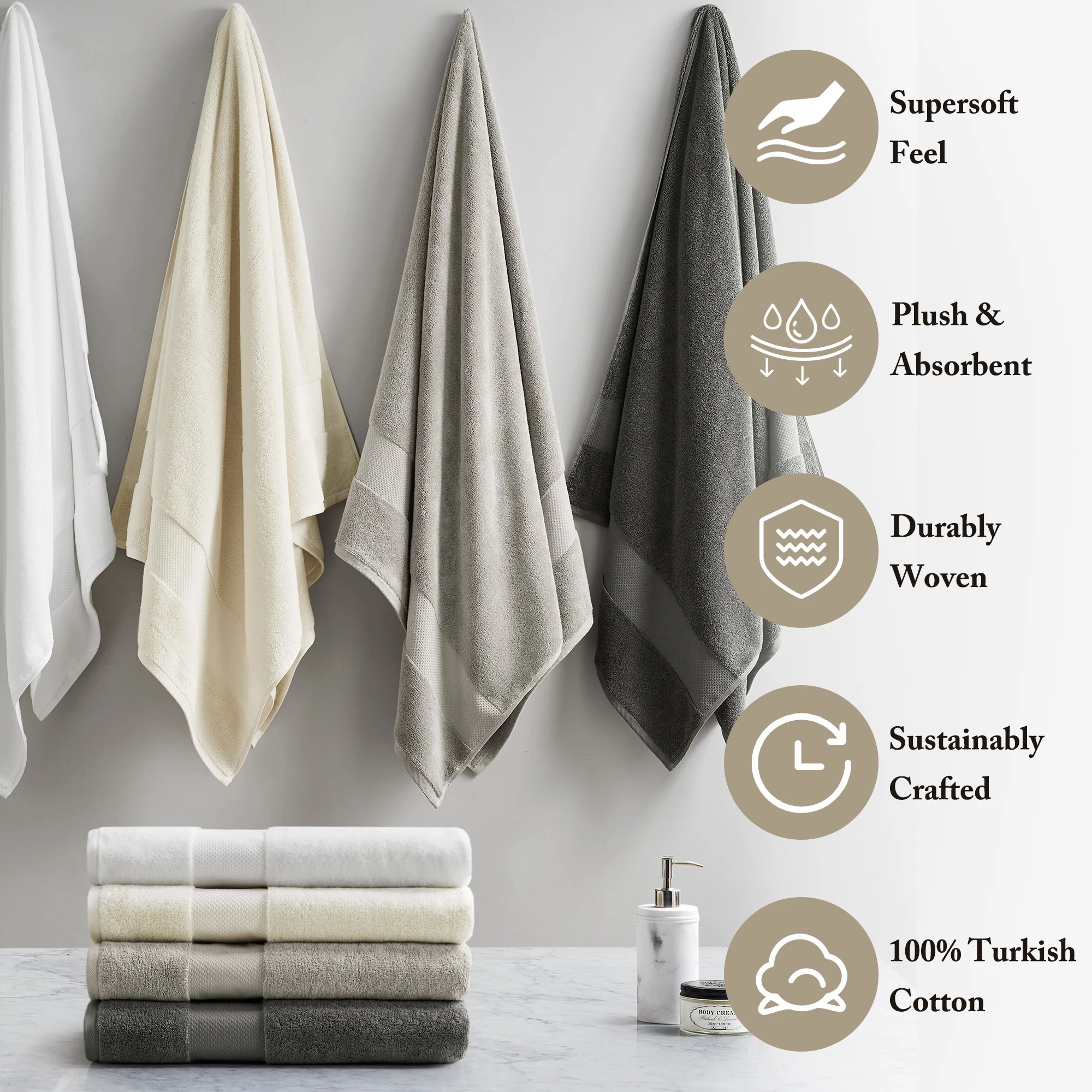 Turkish 100% Cotton Bath Sheet 2-Piece Set - Image 53