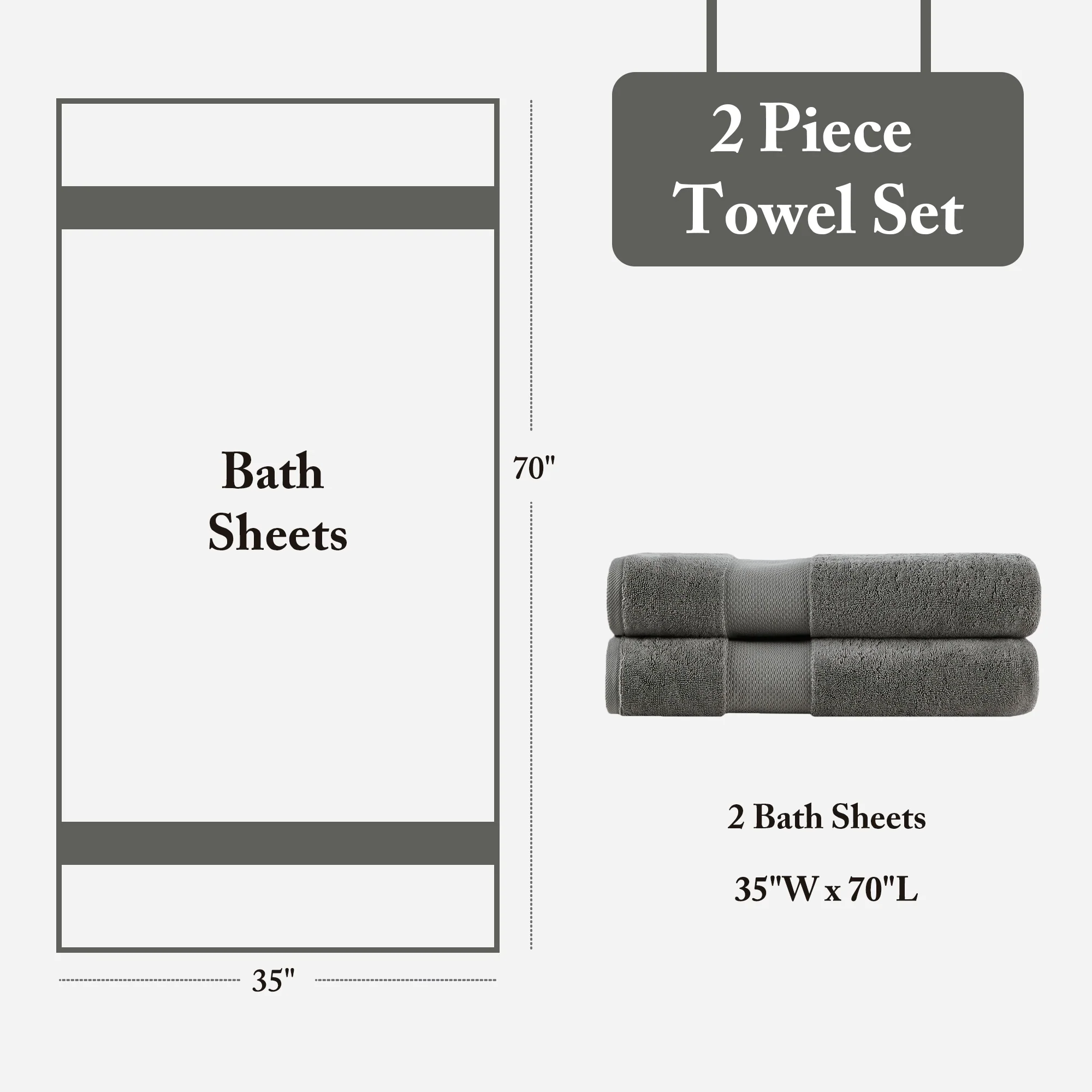 Turkish 100% Cotton Bath Sheet 2-Piece Set - Image 57