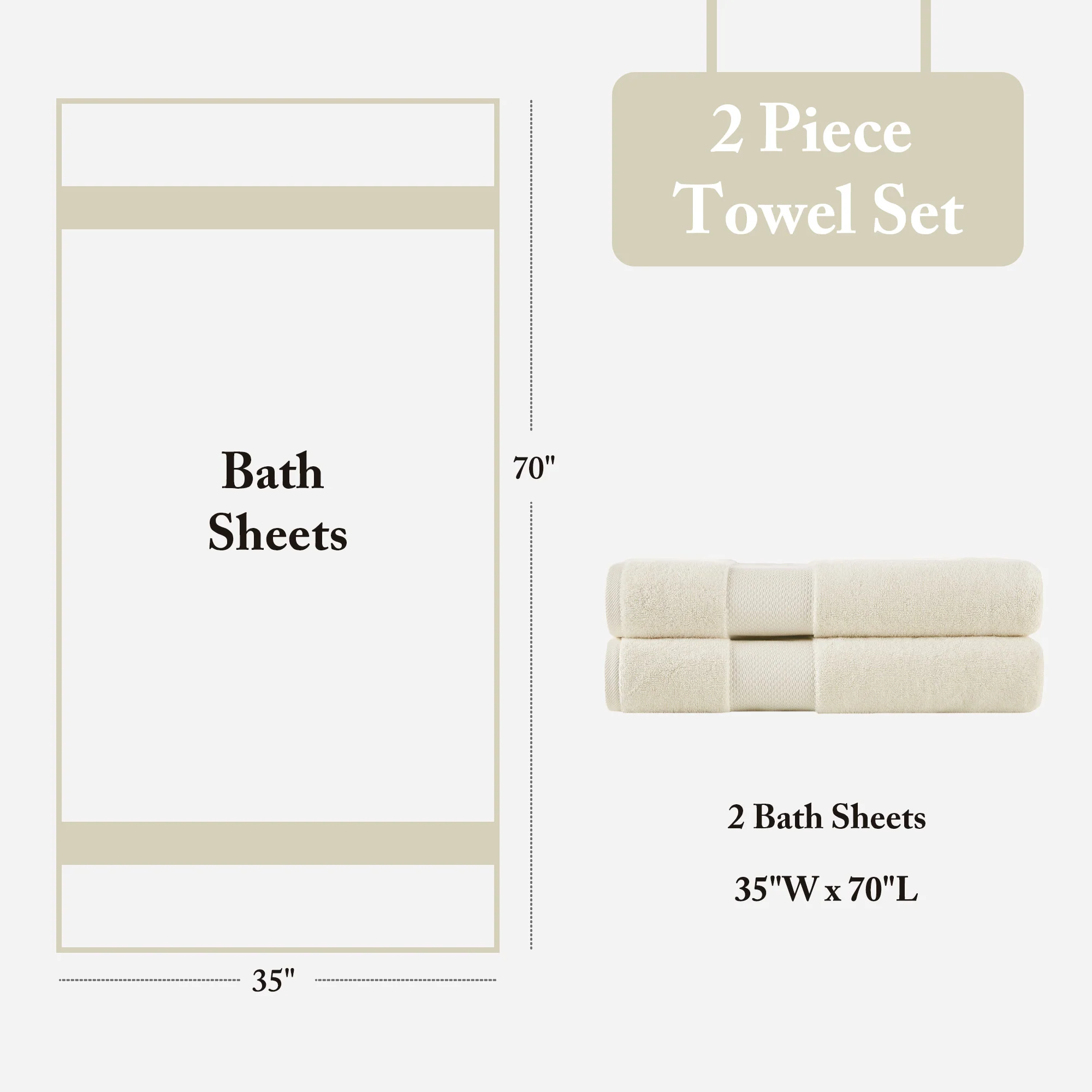 Turkish 100% Cotton Bath Sheet 2-Piece Set - Image 58
