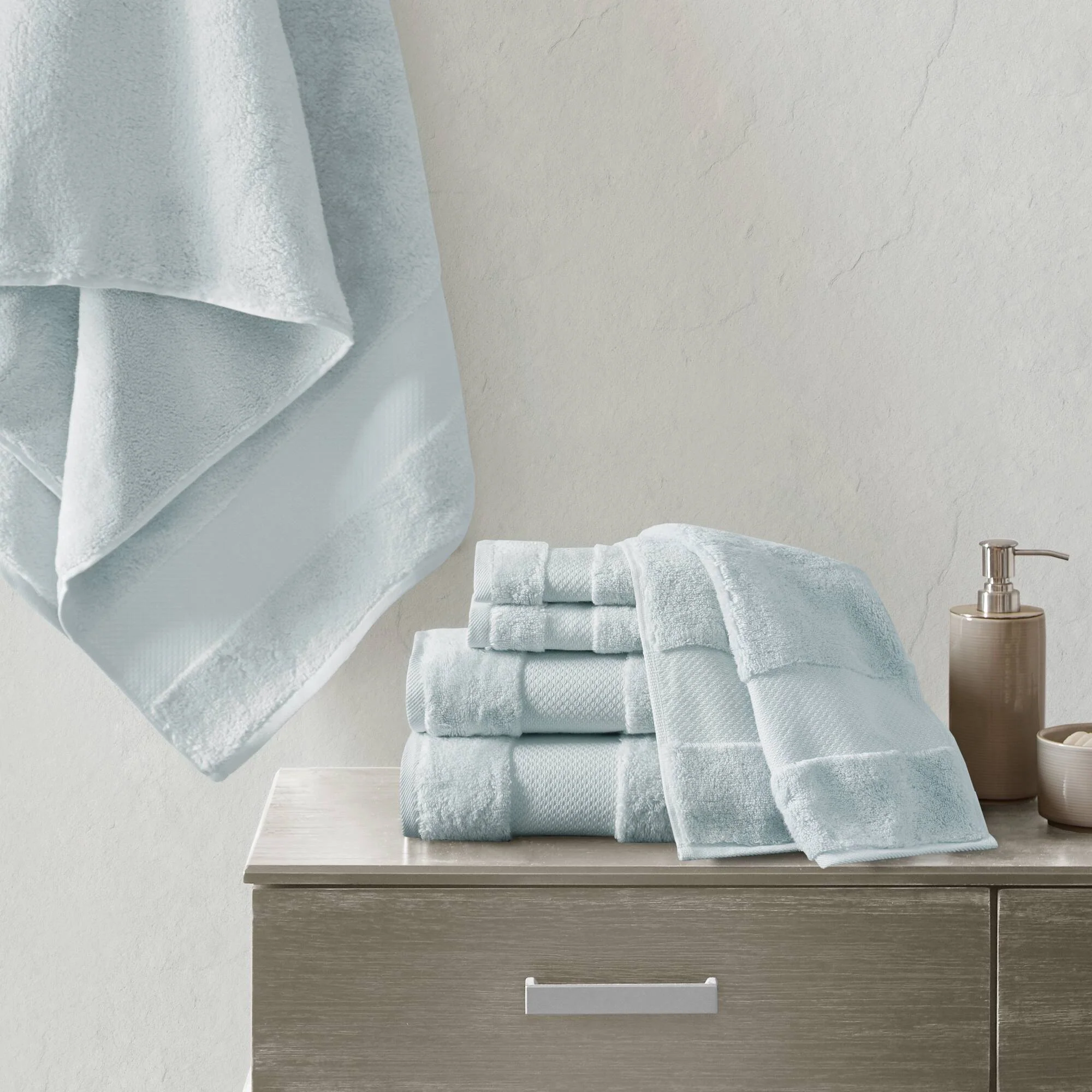 Turkish Cotton 6-Piece Bath Towel Set - Image 9