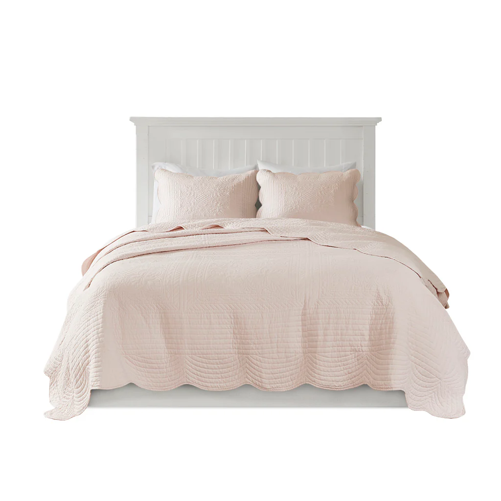 Tuscany 3-Piece Reversible Scalloped Edge Quilt Set - Image 17