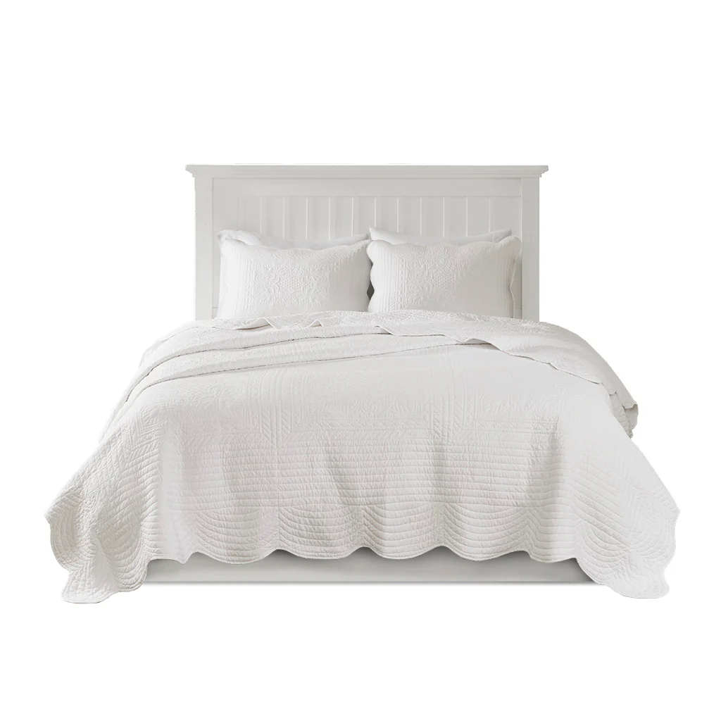 Tuscany 3-Piece Reversible Scalloped Edge Quilt Set - Image 18