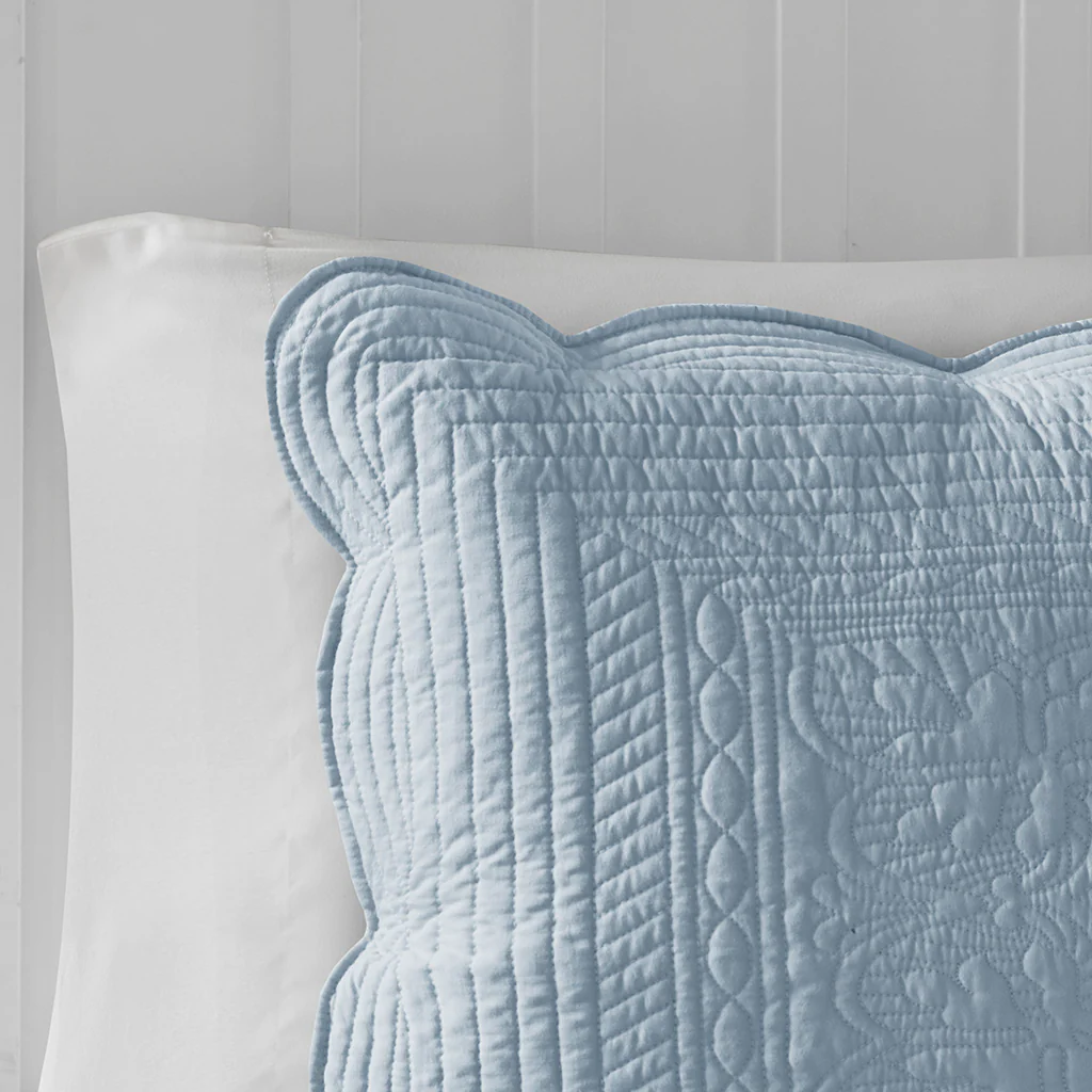 Tuscany 3-Piece Reversible Scalloped Edge Quilt Set - Image 36