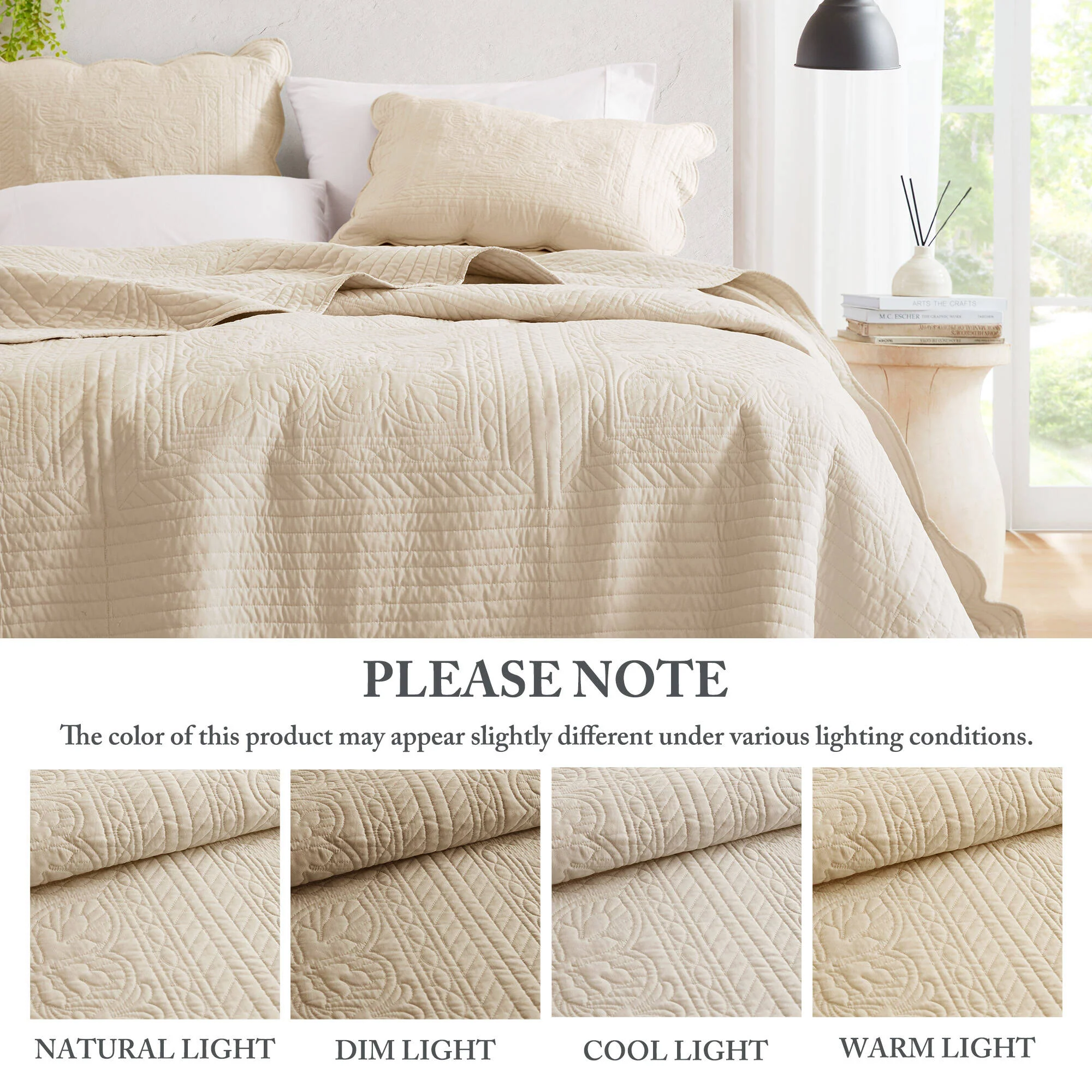 Tuscany 3-Piece Reversible Scalloped Edge Quilt Set - Image 59