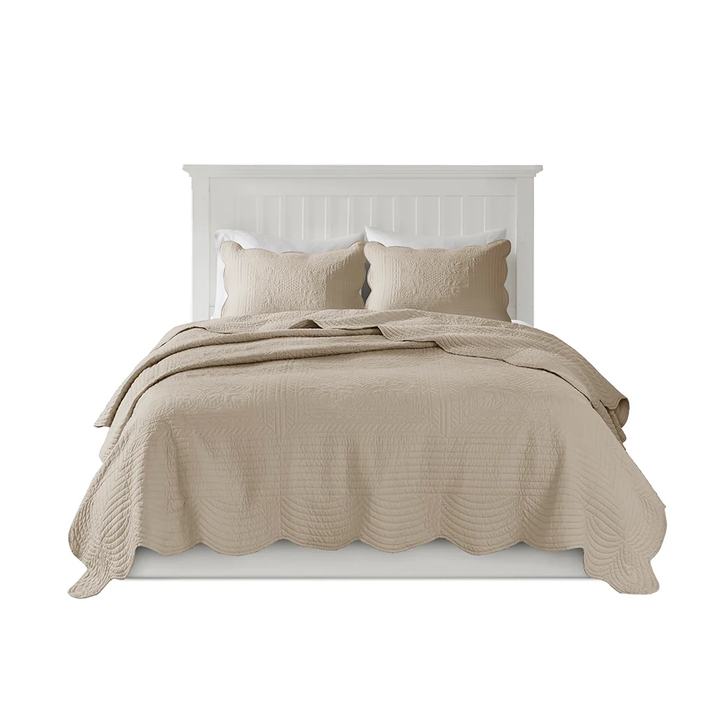 Tuscany 3-Piece Reversible Scalloped Edge Quilt Set - Image 77
