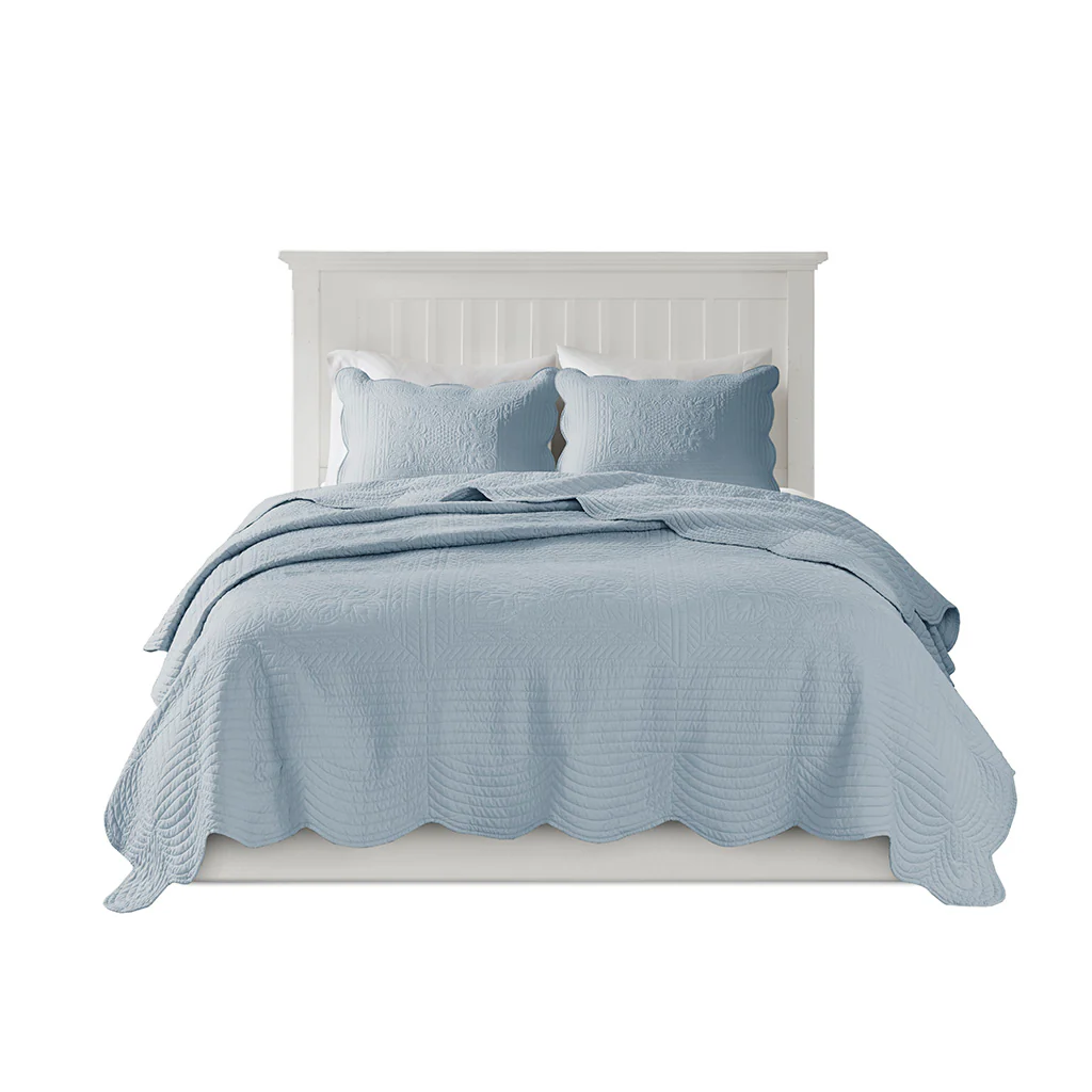 Tuscany 3-Piece Reversible Scalloped Edge Quilt Set - Image 85