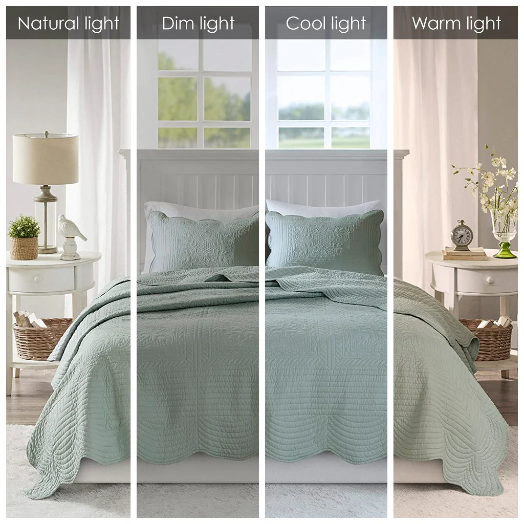 Tuscany 3-Piece Reversible Scalloped Edge Quilt Set - Image 86