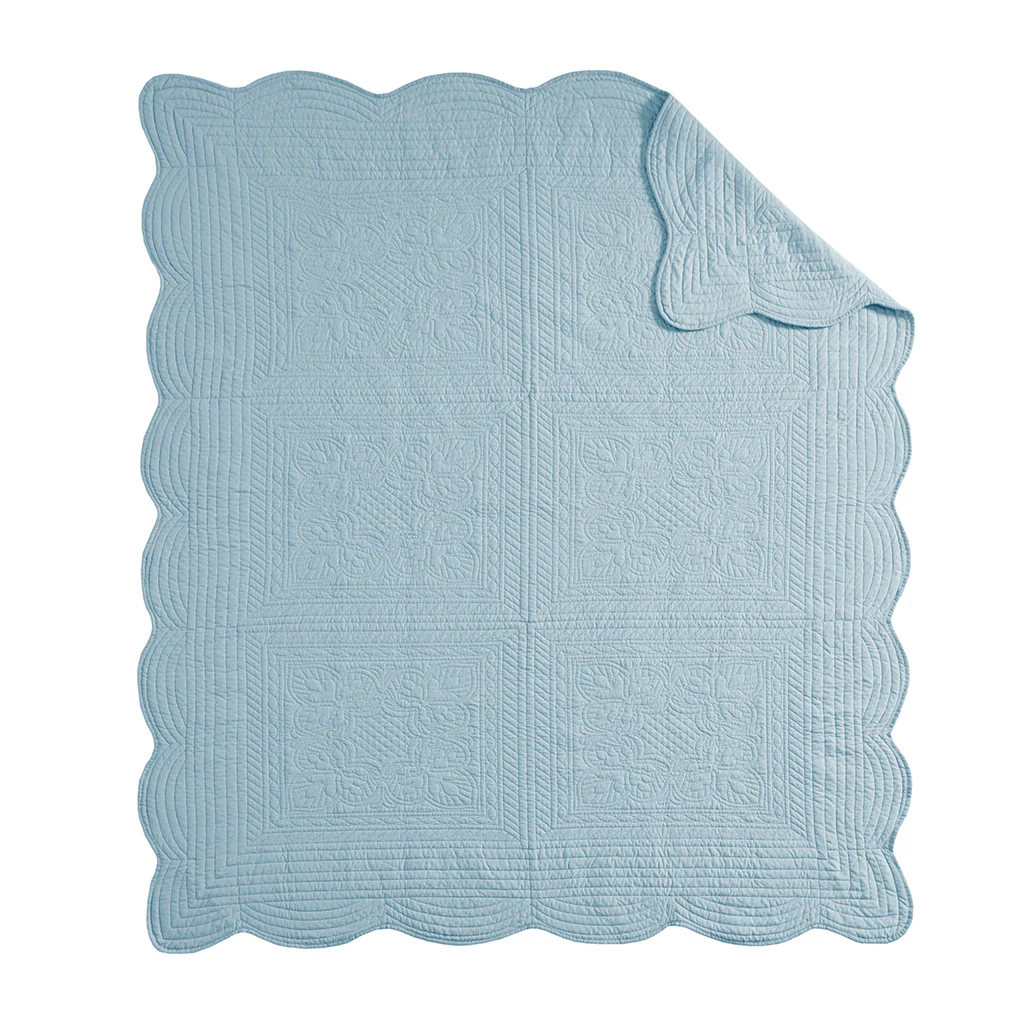 Tuscany Oversized Quilted Throw with Scalloped Edges - Image 27