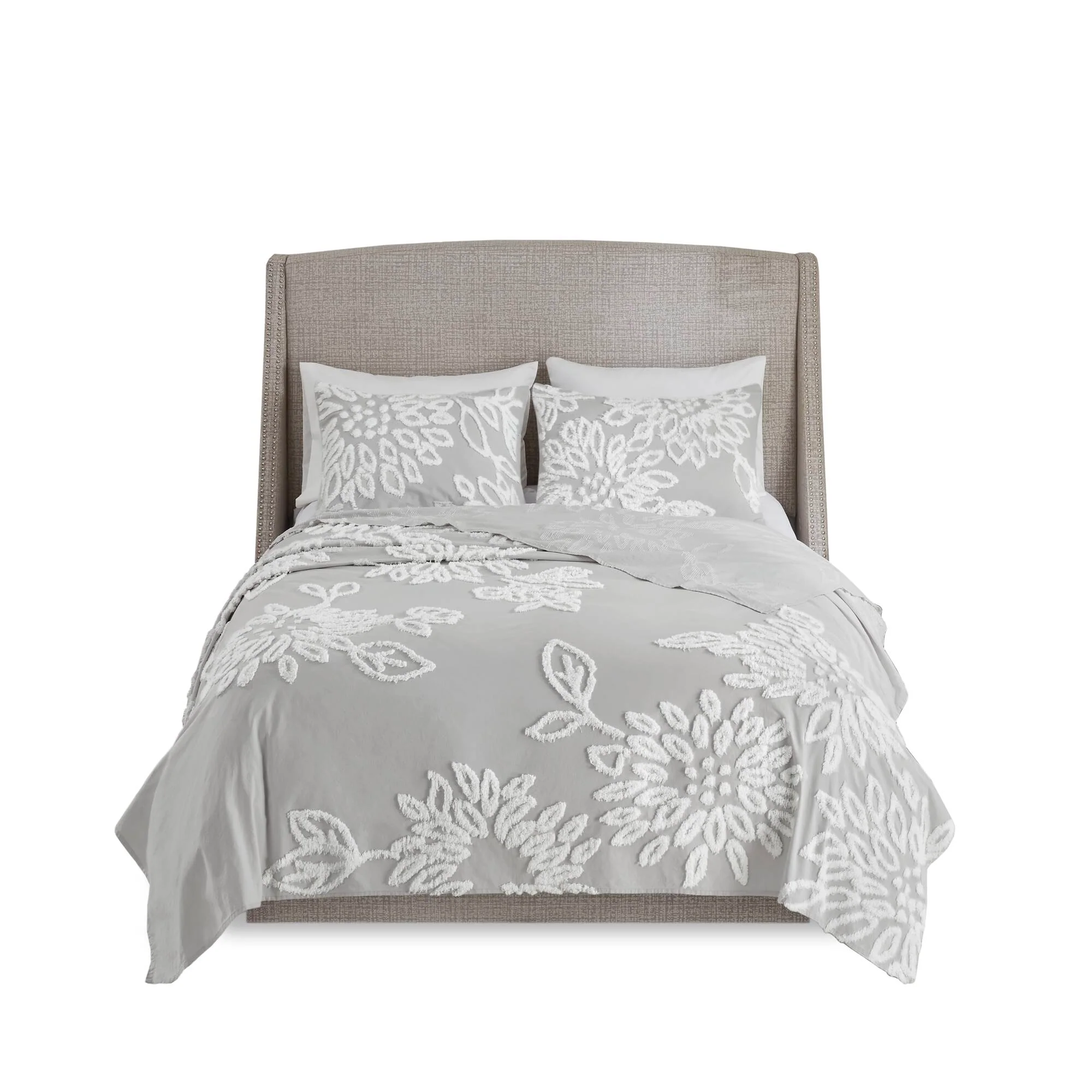 Veronica 3-Piece Tufted Cotton Chenille Floral Comforter Set - Image 25