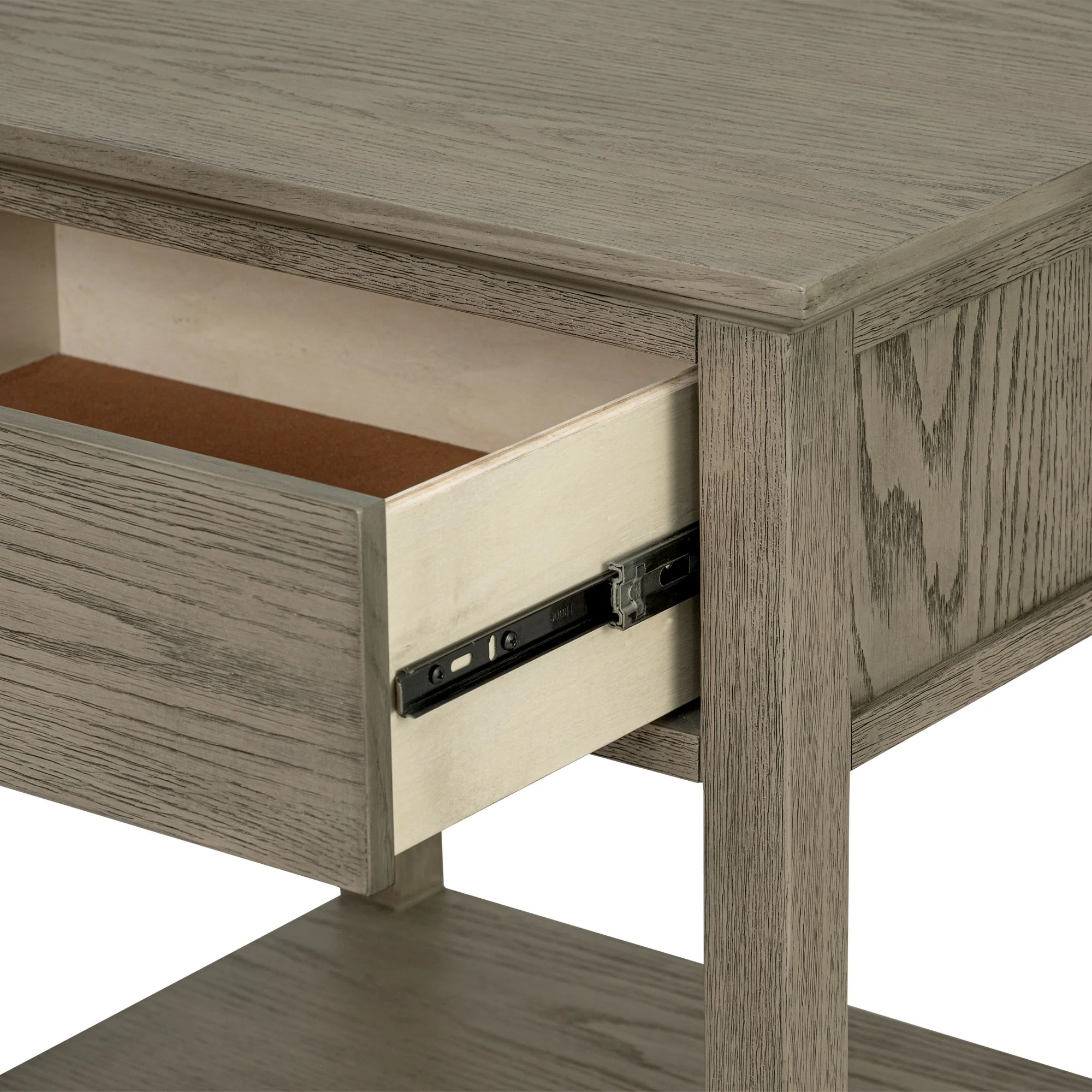 Victoria one-drawer wood bedside table with shelf - Image 30