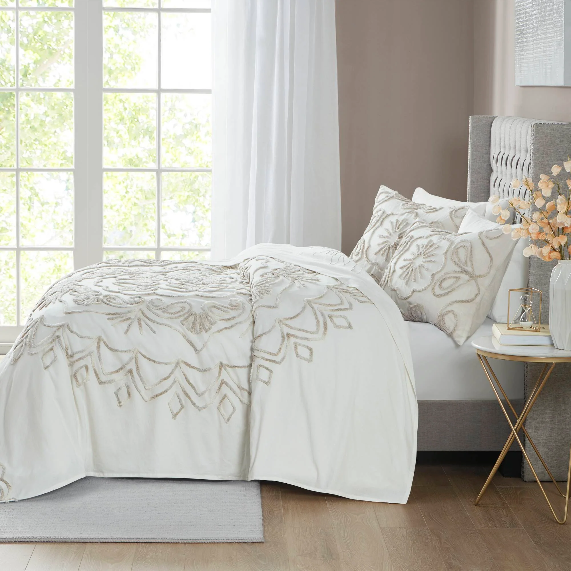 Violette 3-Piece Tufted Cotton Chenille  Coverlet Set - Image 2