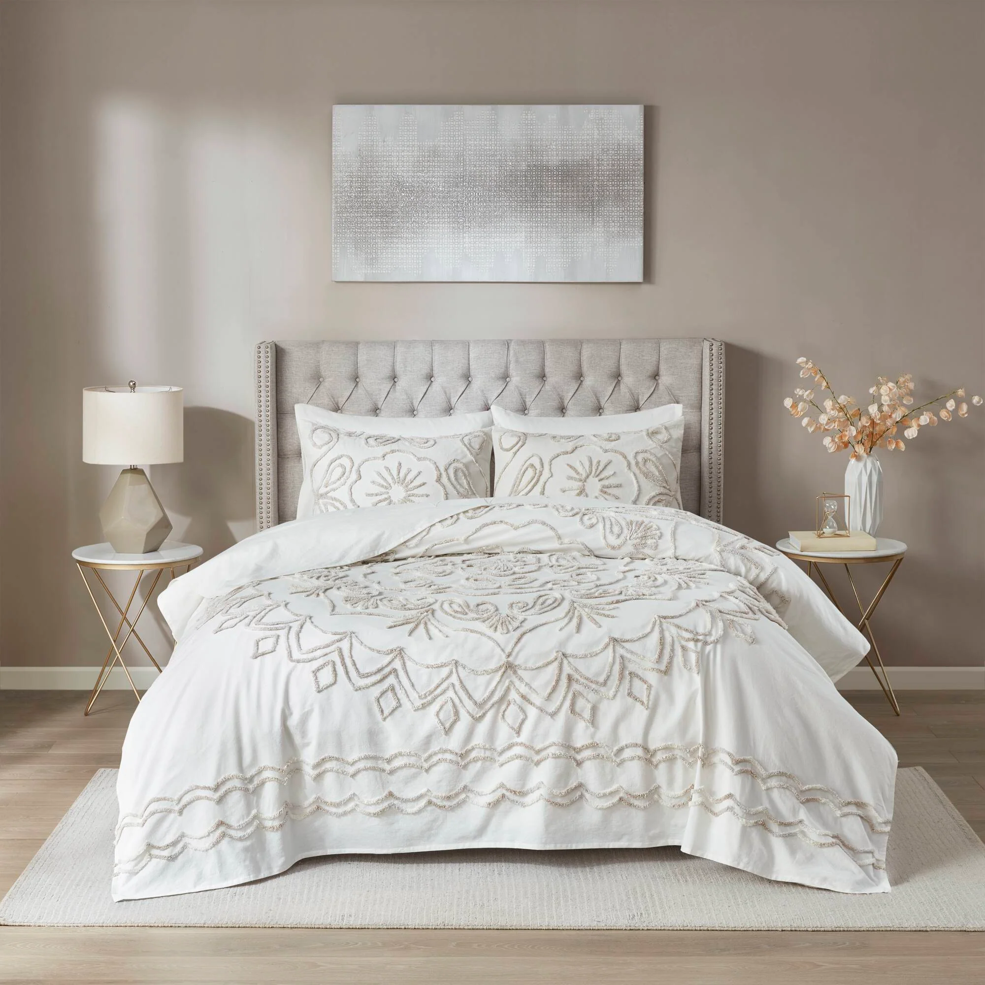 Violette 3-Piece Tufted Cotton Chenille  Coverlet Set - Image 3