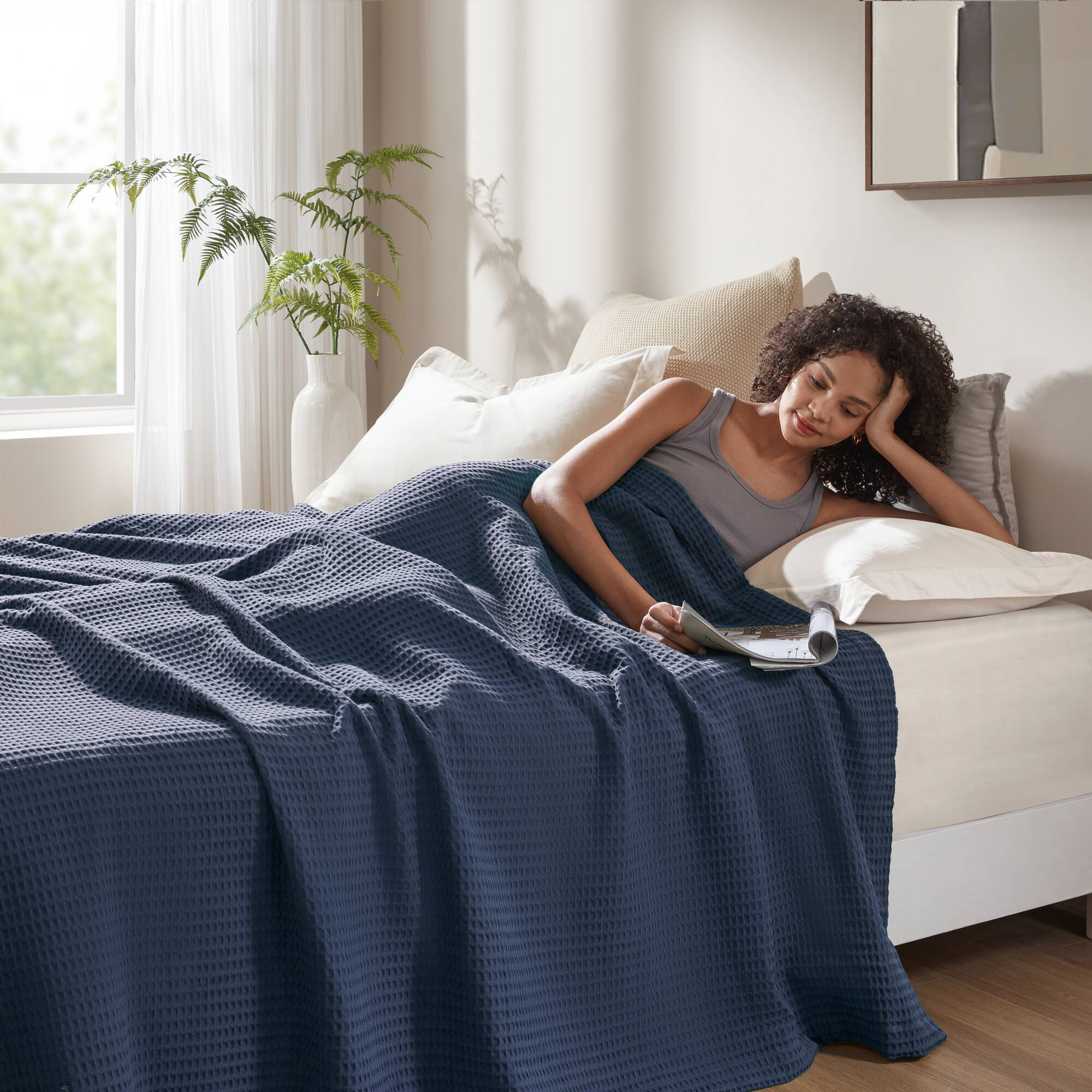 Waffle Weave Cotton Blanket - Image 57