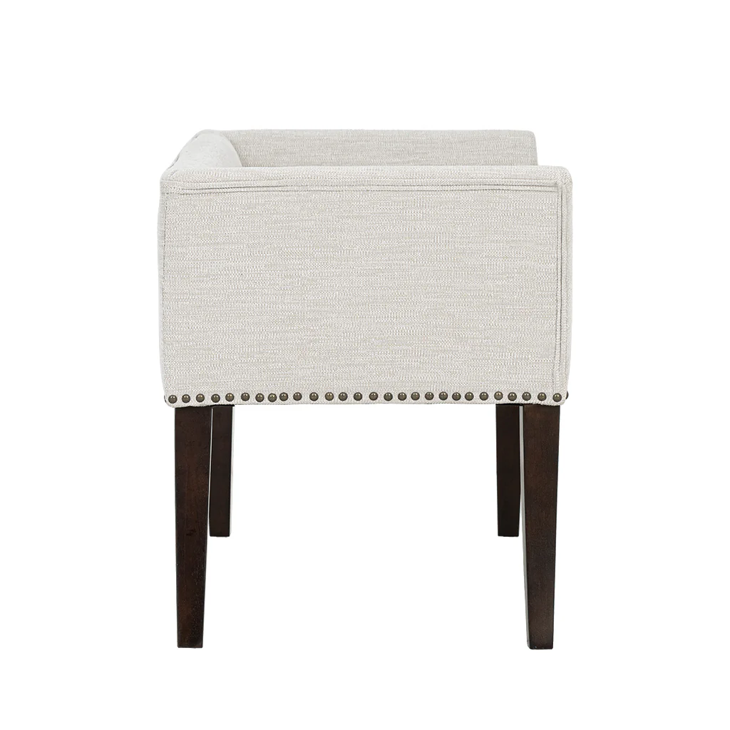 Welburn 49.5" Upholstered Bench with Back & Wood Legs - Image 22