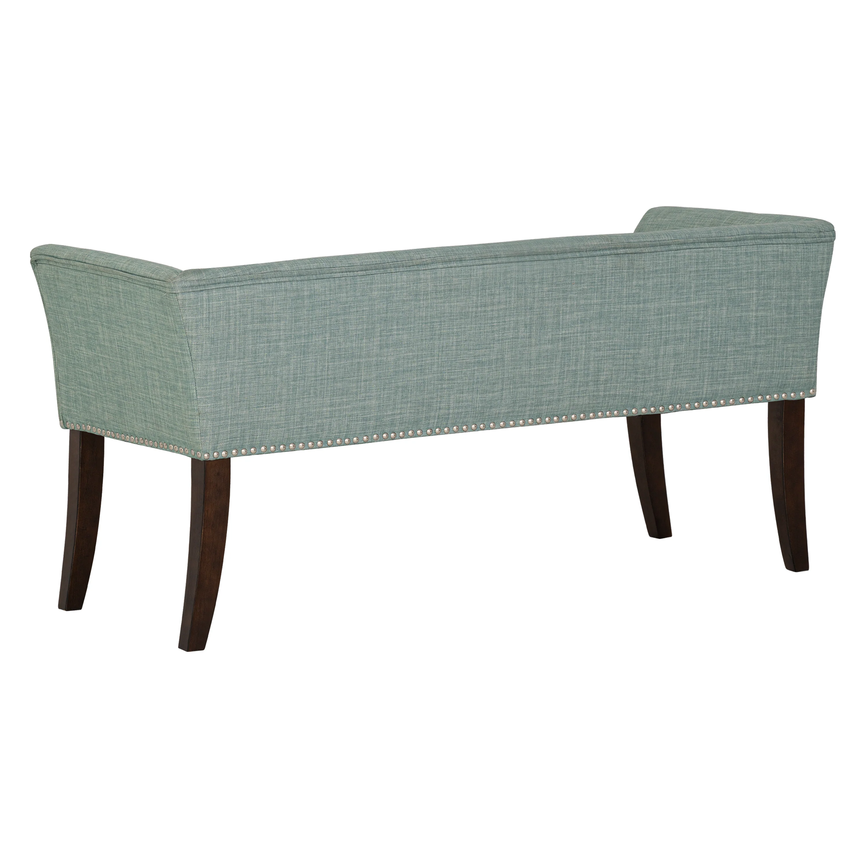 Welburn 49.5" Upholstered Bench with Back & Wood Legs - Image 24