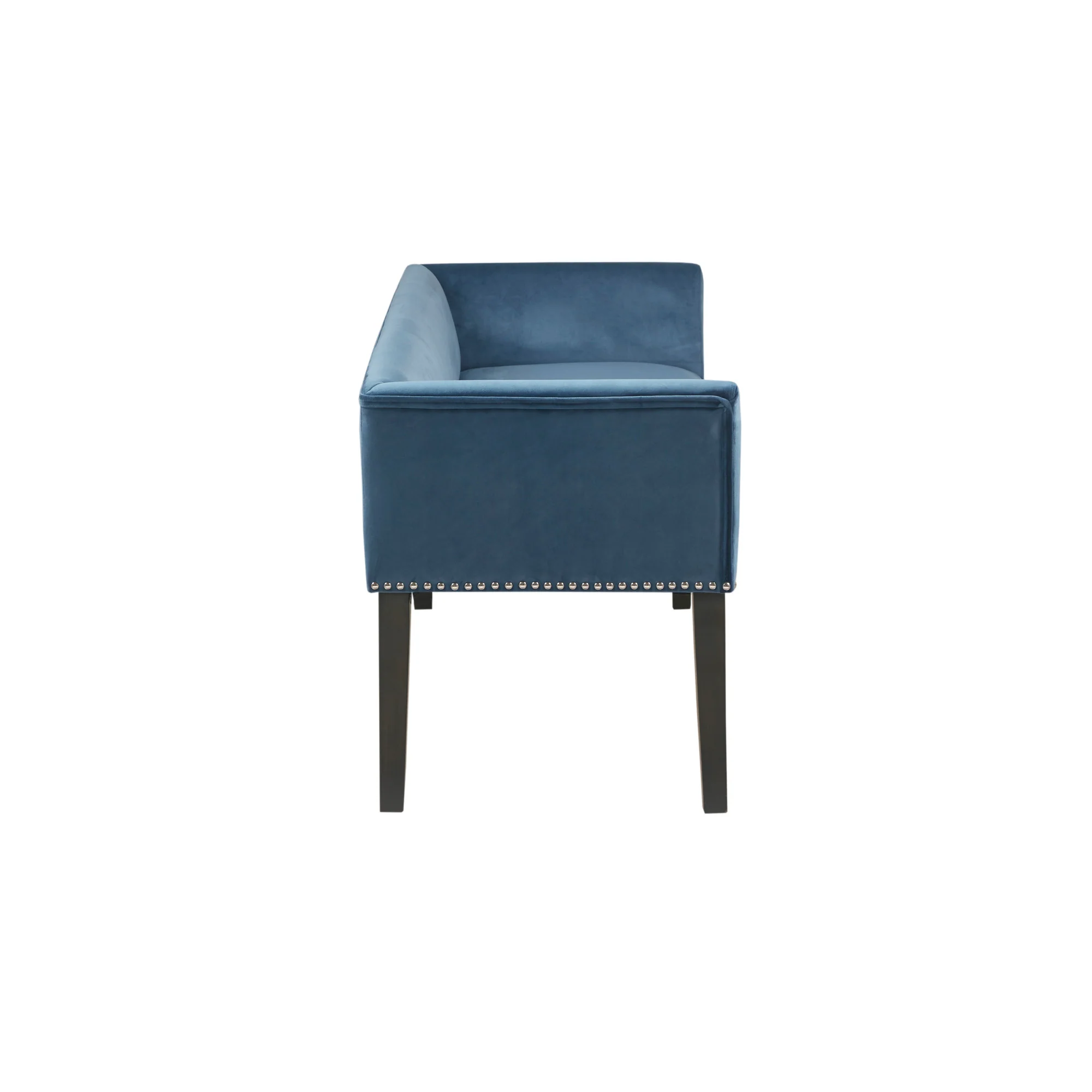 Welburn 49.5" Upholstered Bench with Back & Wood Legs - Image 26