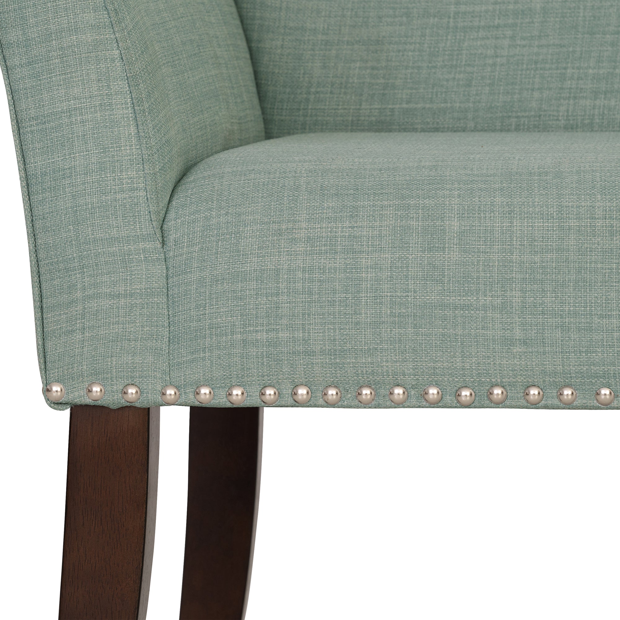 Welburn 49.5" Upholstered Bench with Back & Wood Legs - Image 27