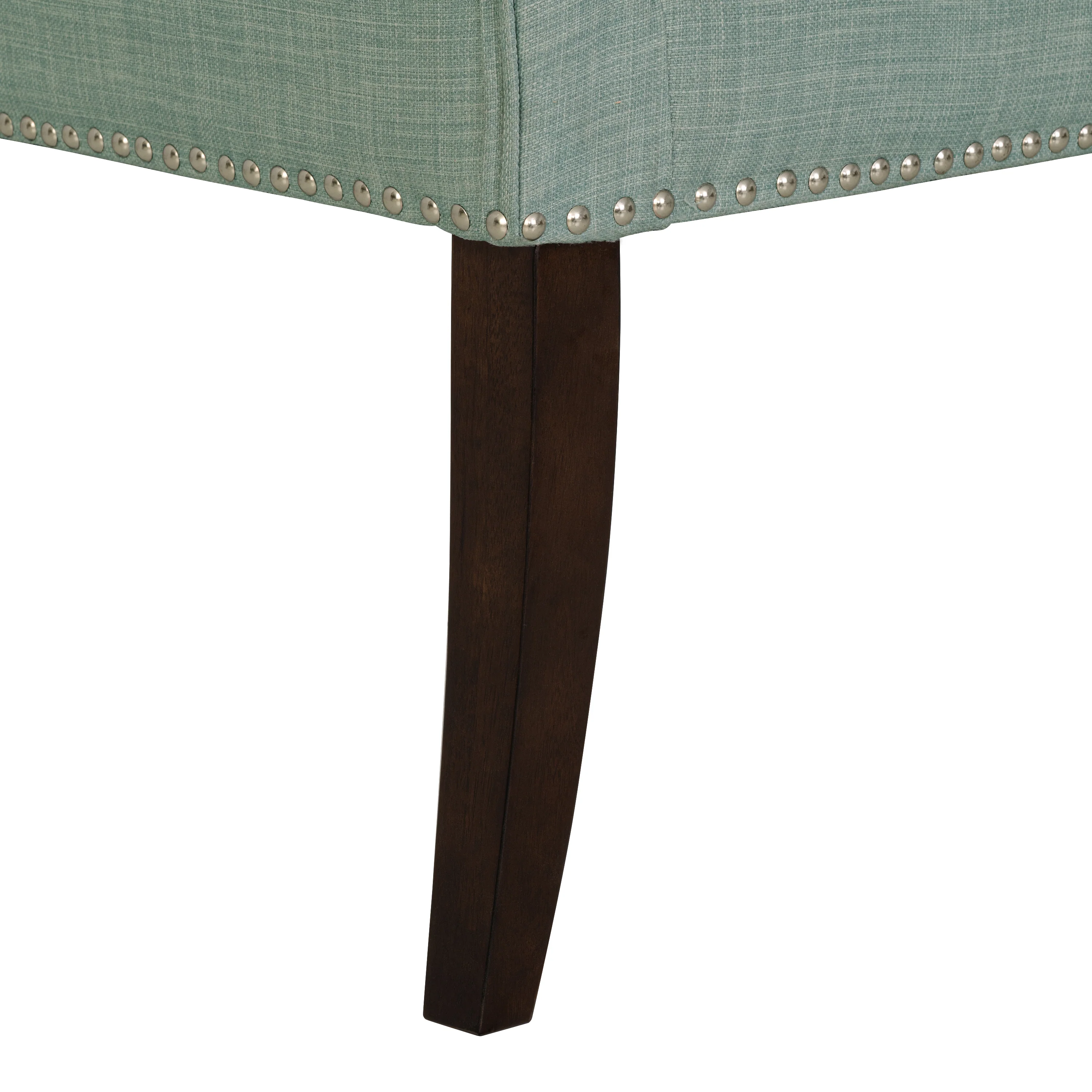 Welburn 49.5" Upholstered Bench with Back & Wood Legs - Image 30