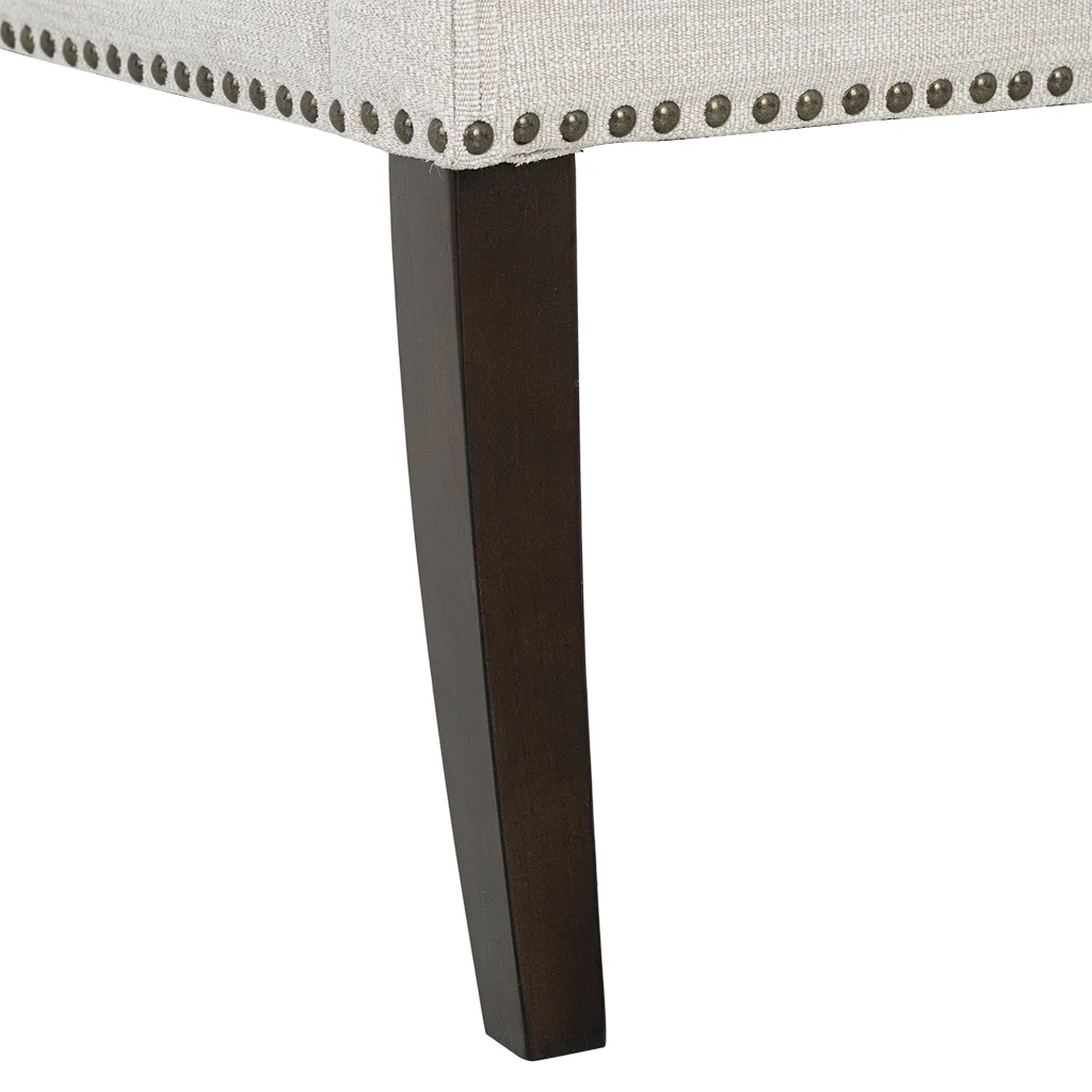 Welburn 49.5" Upholstered Bench with Back & Wood Legs - Image 31