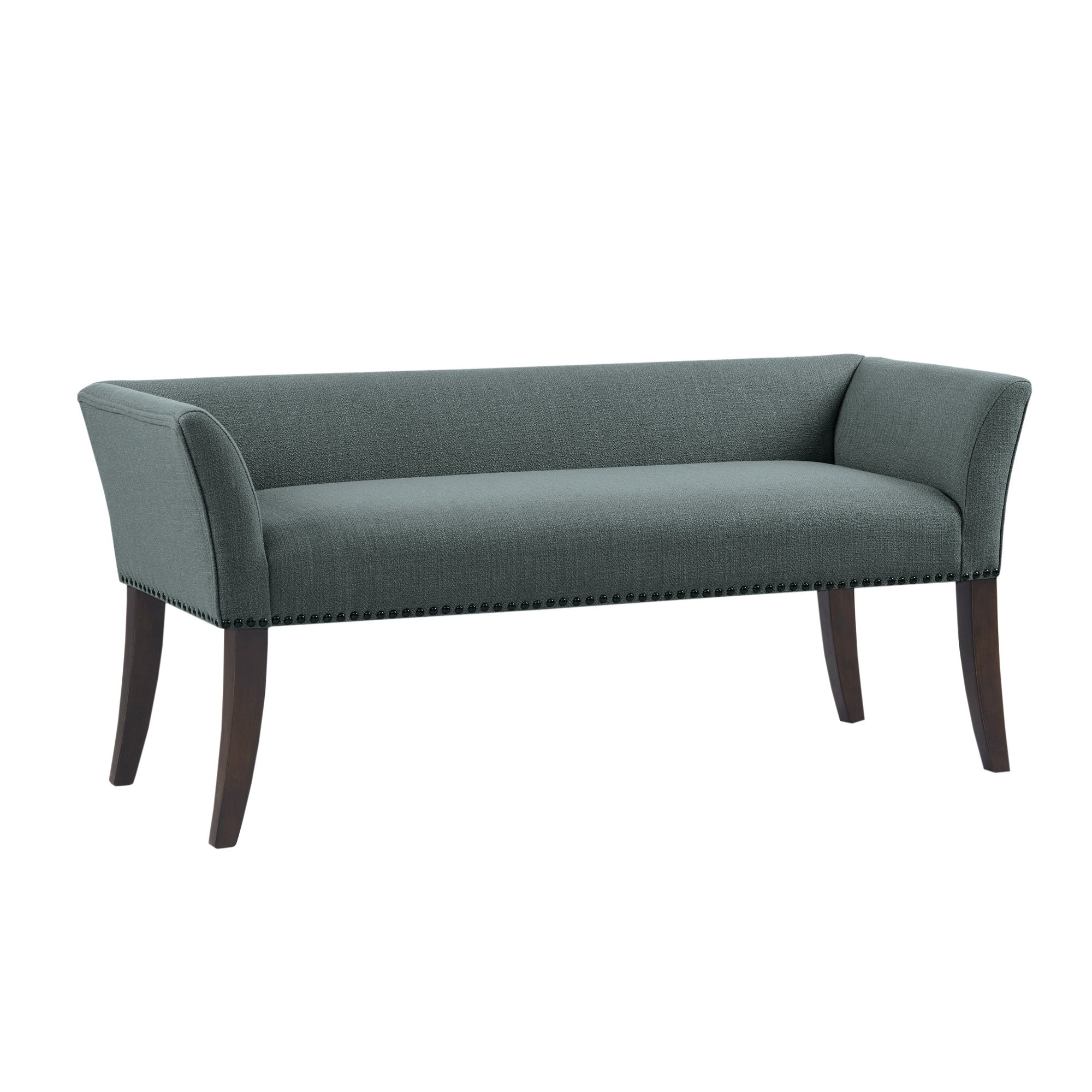 Welburn 49.5" Upholstered Bench with Back & Wood Legs - Image 54