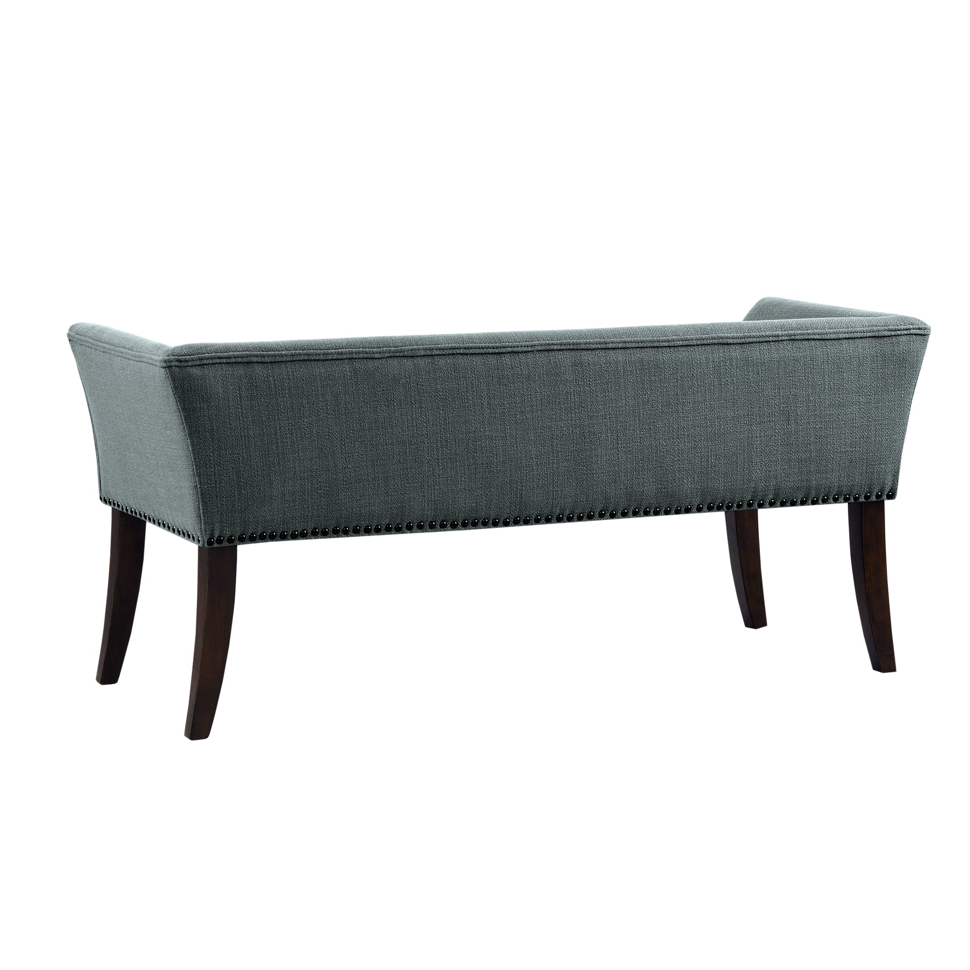 Welburn 49.5" Upholstered Bench with Back & Wood Legs - Image 56