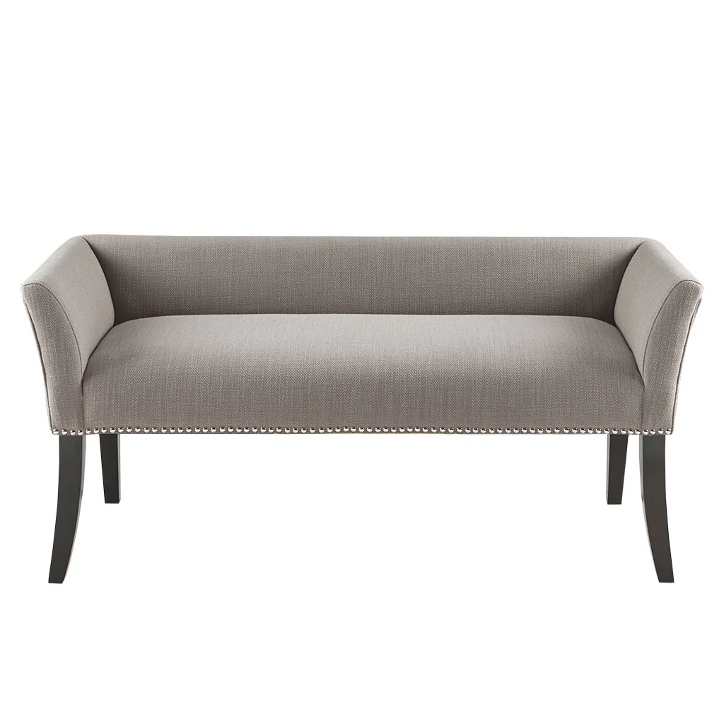 Welburn 49.5" Upholstered Bench with Back & Wood Legs - Image 60