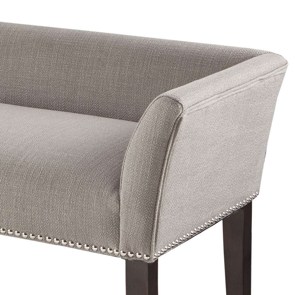 Welburn 49.5" Upholstered Bench with Back & Wood Legs - Image 65