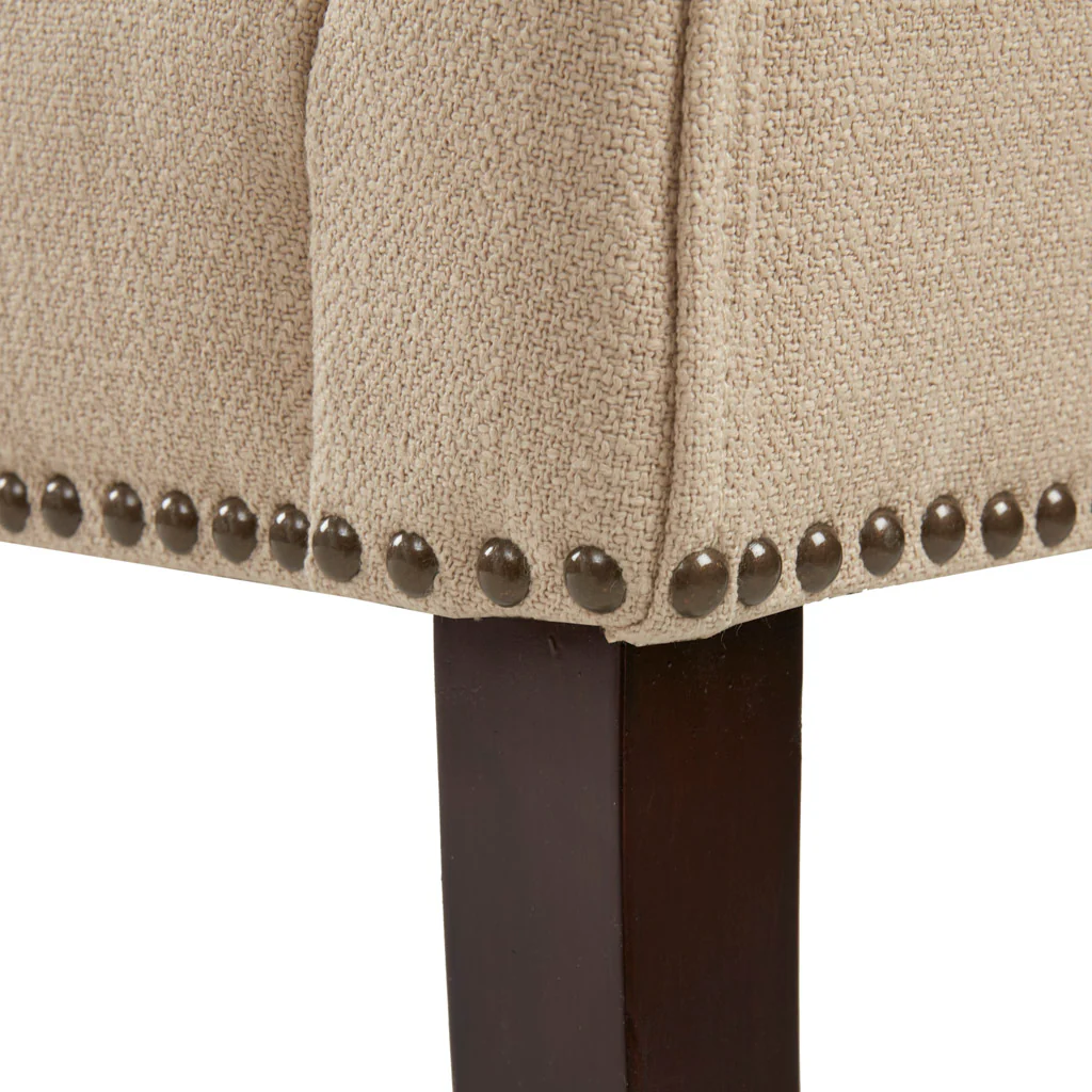 Welburn 49.5" Upholstered Bench with Back & Wood Legs - Image 69