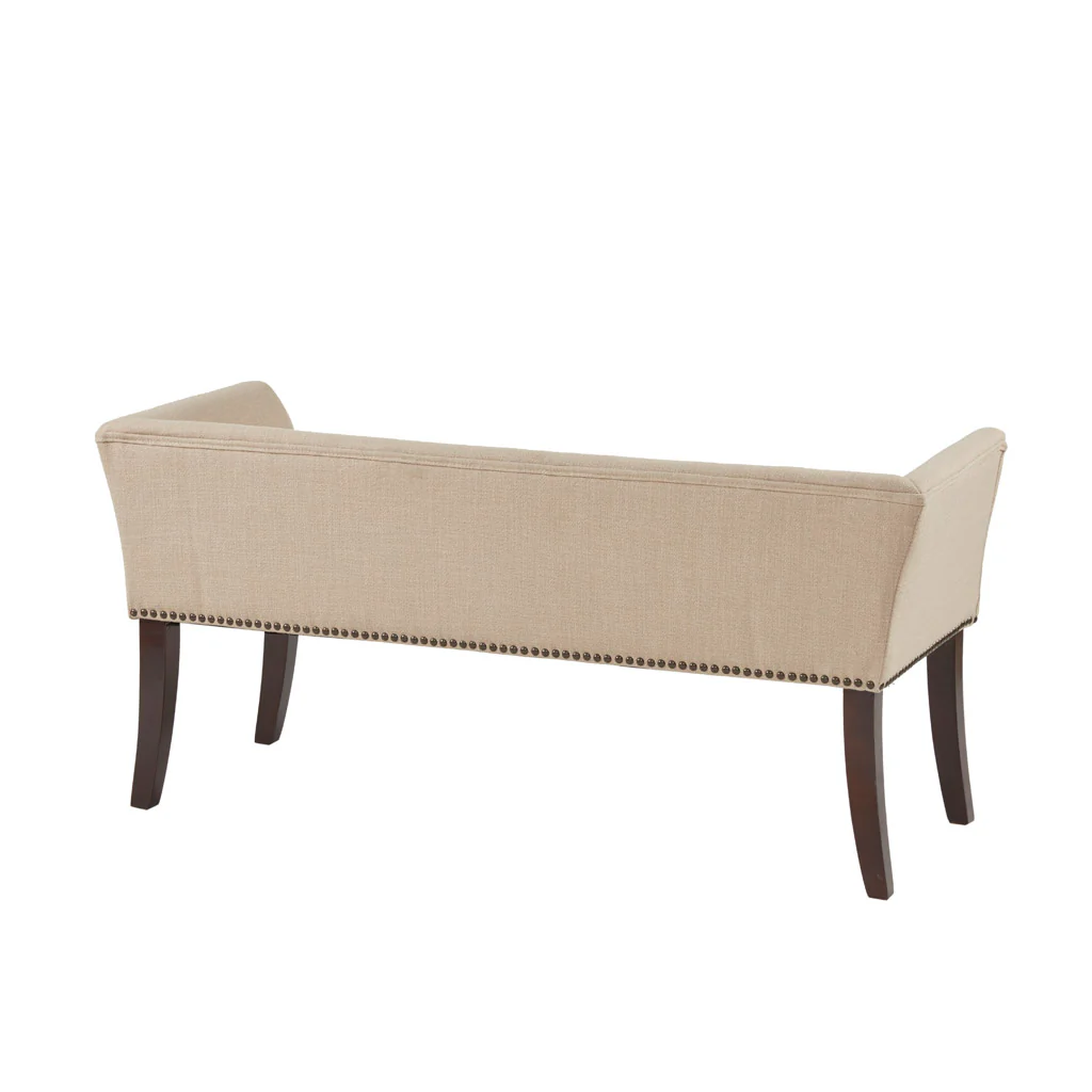 Welburn 49.5" Upholstered Bench with Back & Wood Legs - Image 72
