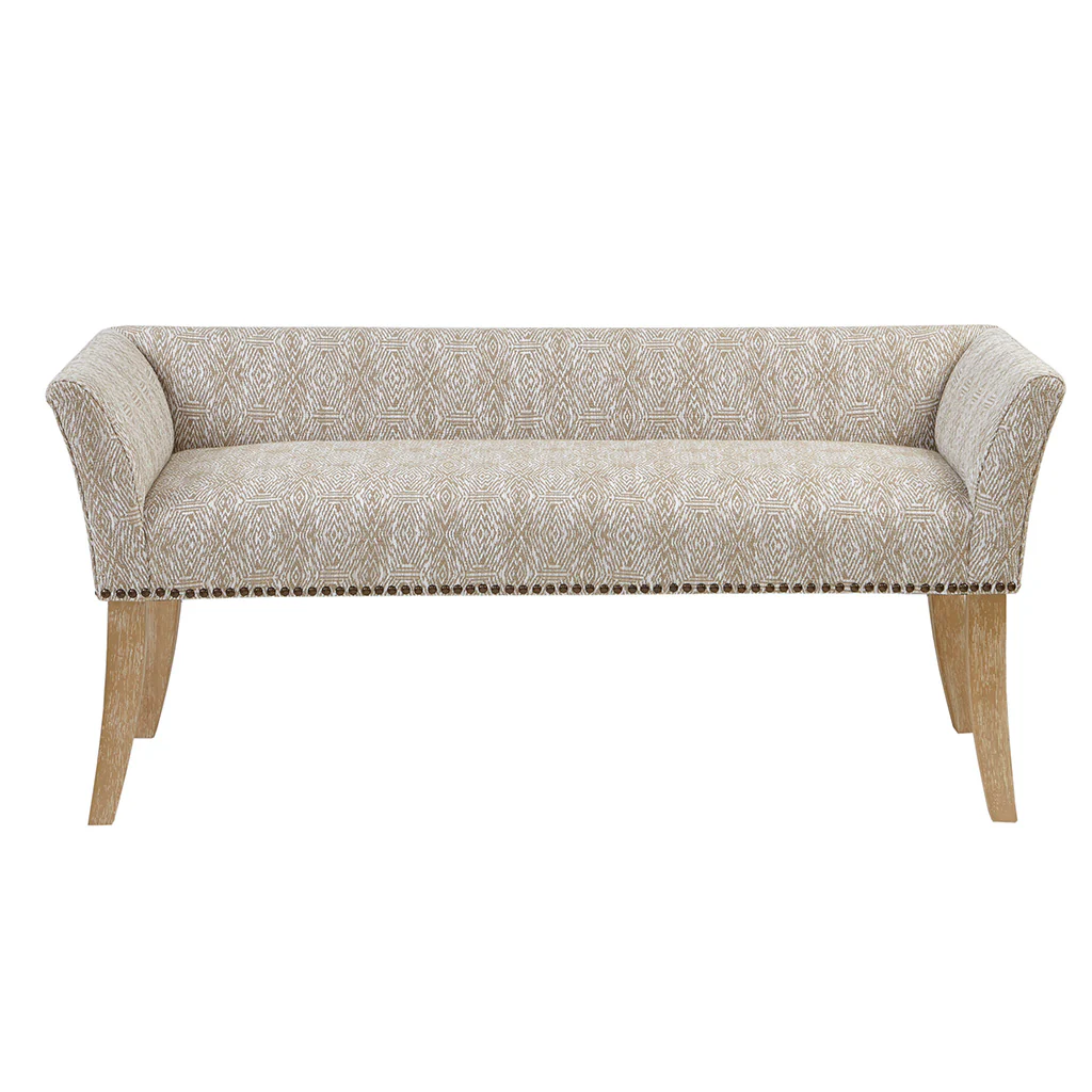 Welburn 49.5" Upholstered Bench with Back & Wood Legs - Image 74