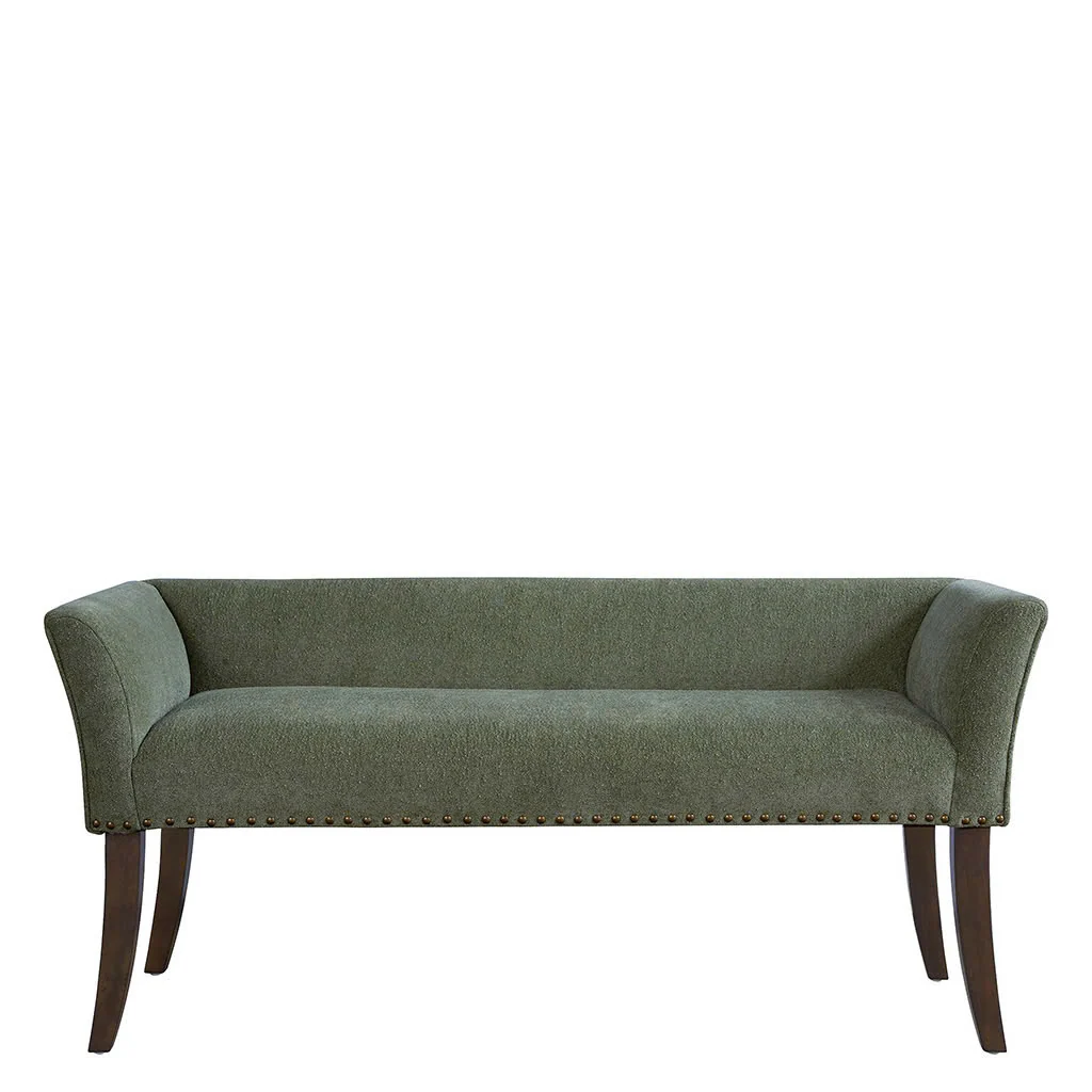 Welburn 49.5" Upholstered Bench with Back & Wood Legs - Image 86